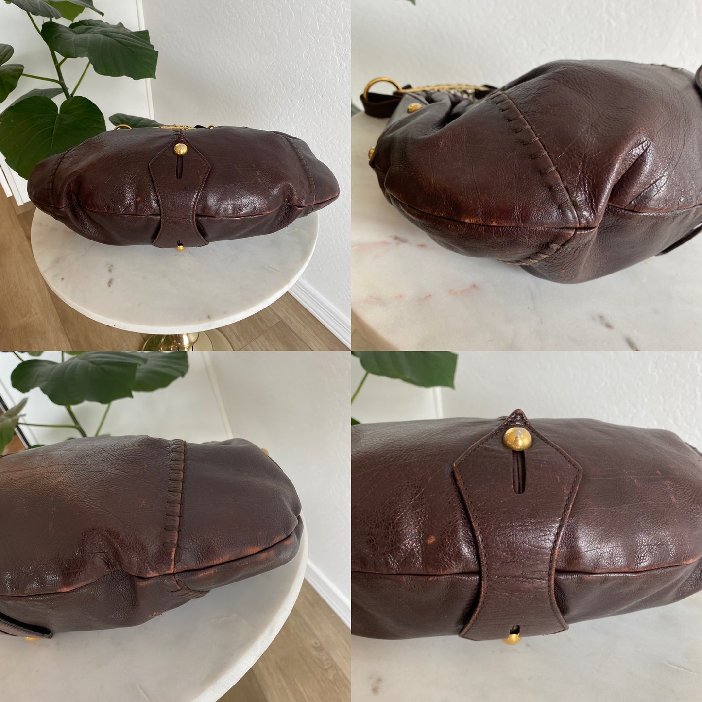 Yves Saint Laurent Vincennes Mombasa Leather Shoulder Bag