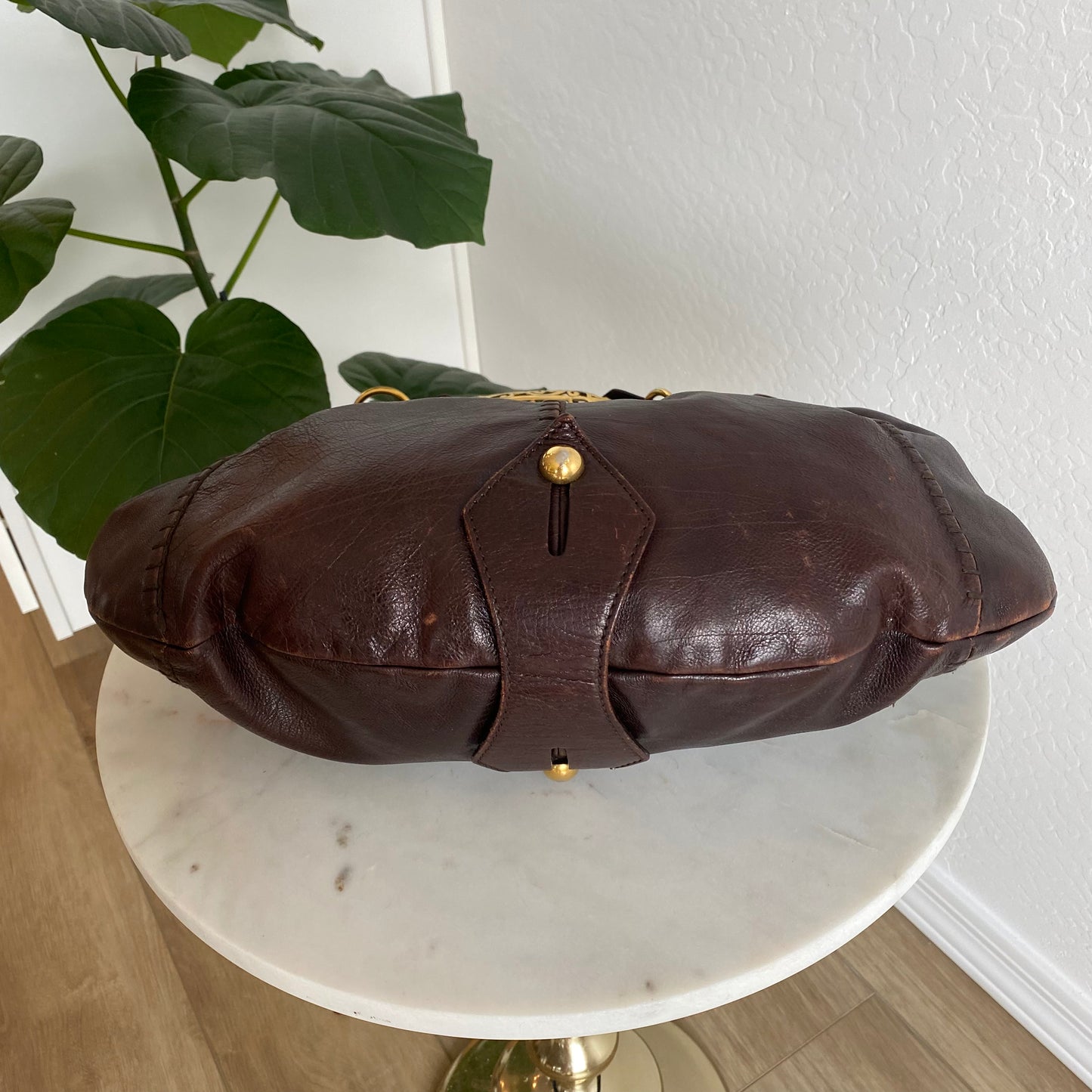 Yves Saint Laurent Vincennes Mombasa Leather Shoulder Bag
