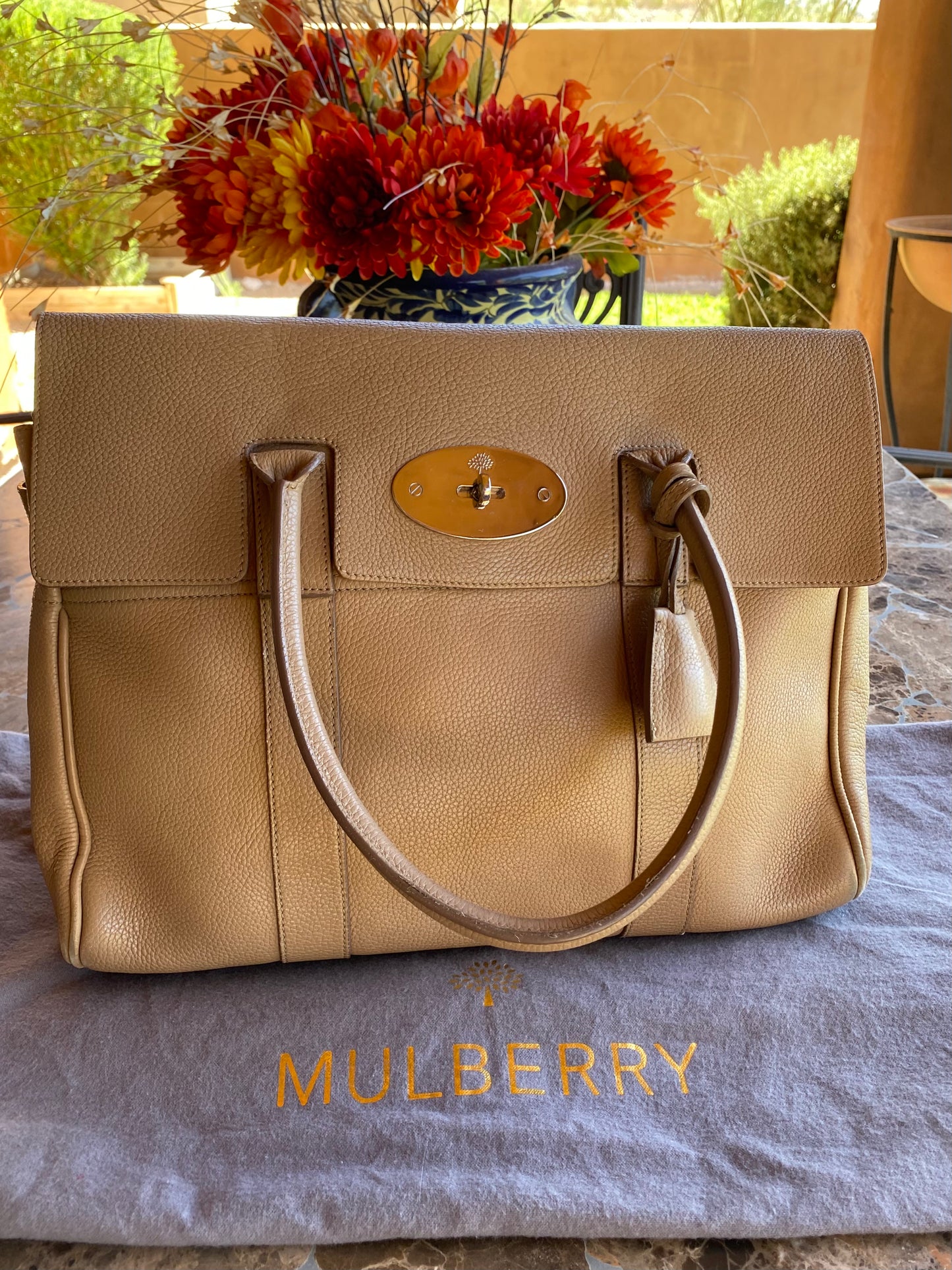 Mulberry Natural Grain Calfskin Leather Bayswater