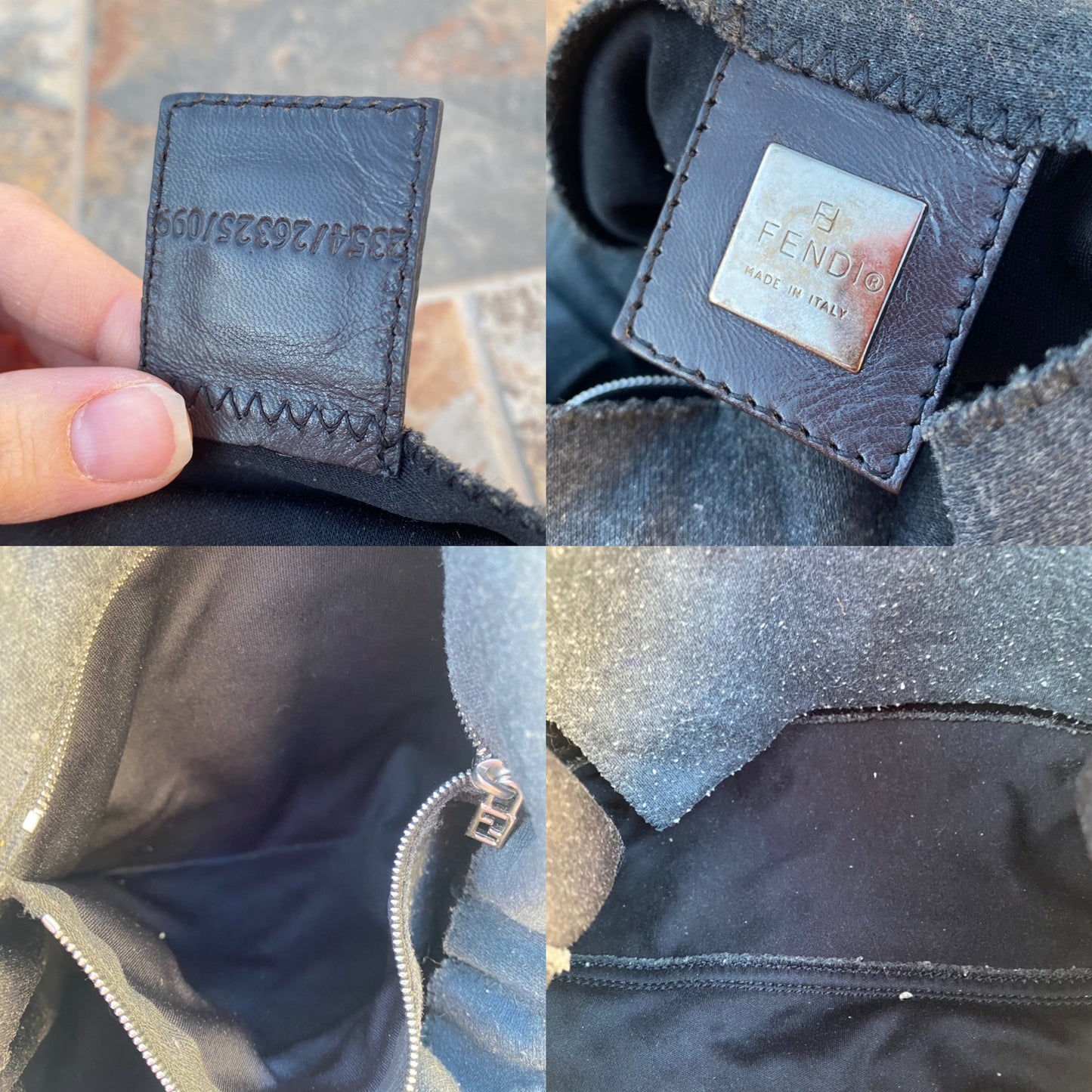 Fendi Wool Knit Mama Baguette Shoulder Bag