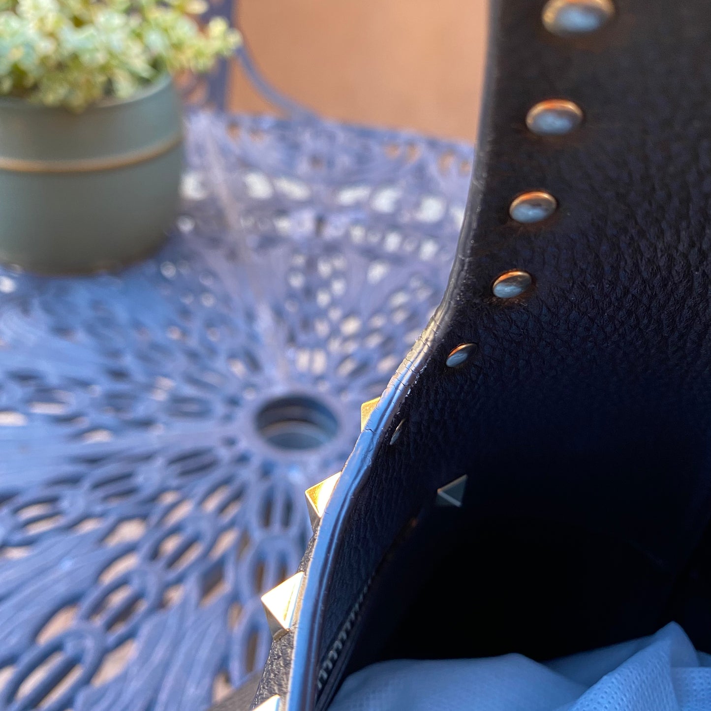 Valentino Garavani Large Rockstud Calf Leather Hobo