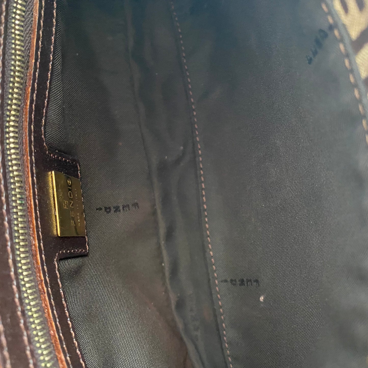 Fendi Vintage Zucchino Baguette Shoulder Bag