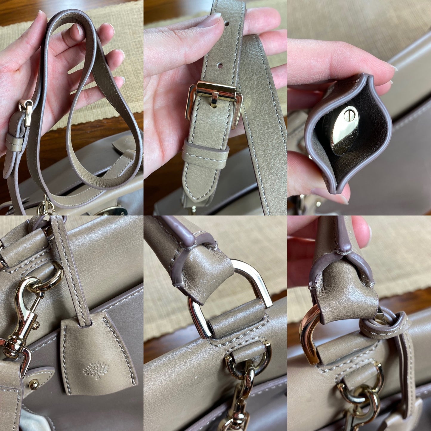 Mulberry Polished Calfskin Suede Primrose Satchel Crossbody