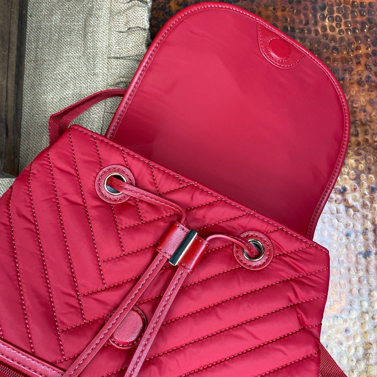 Tory Burch Quilted Nylon Backpack