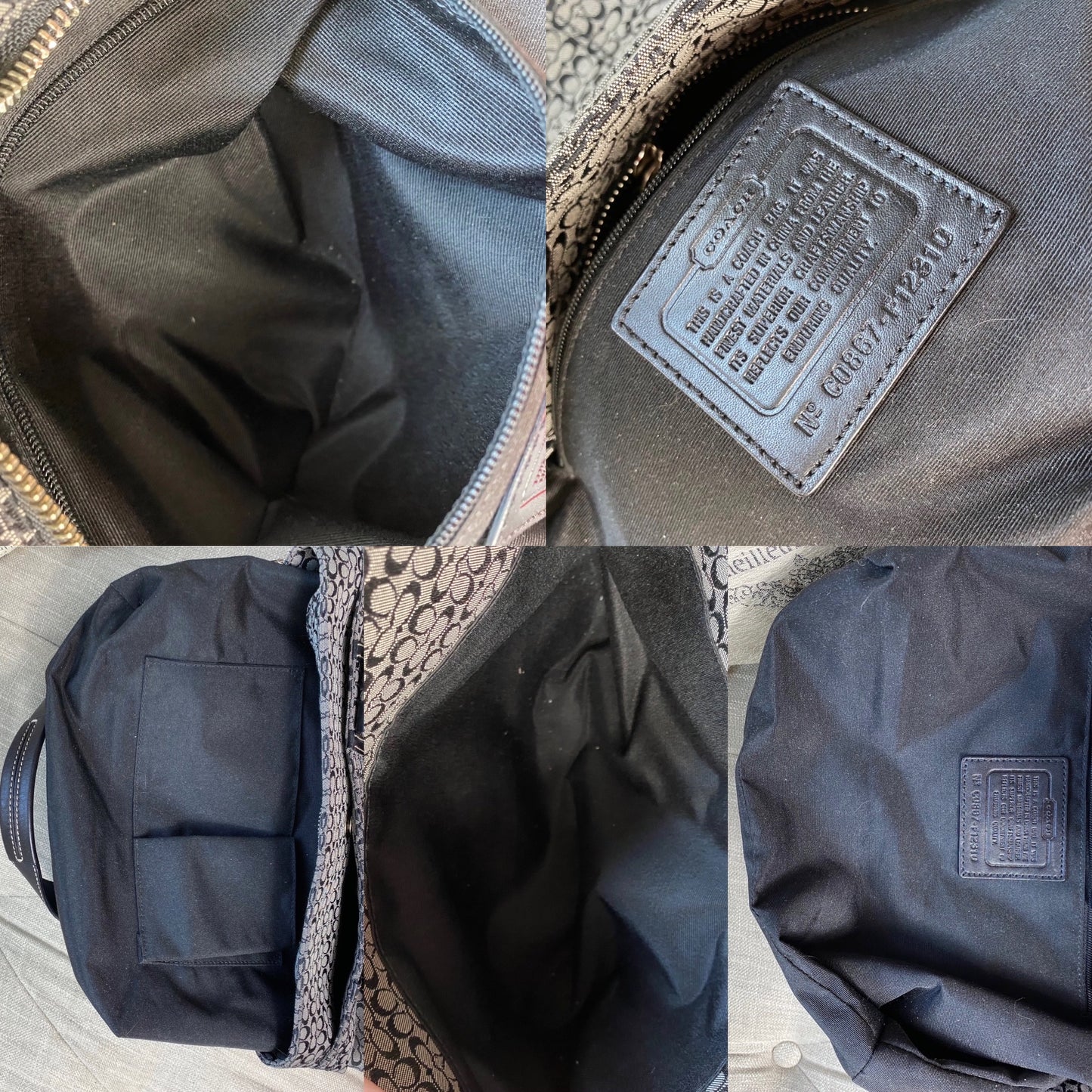 Coach Signature SOHO Monogram Canvas Shoulder Bag