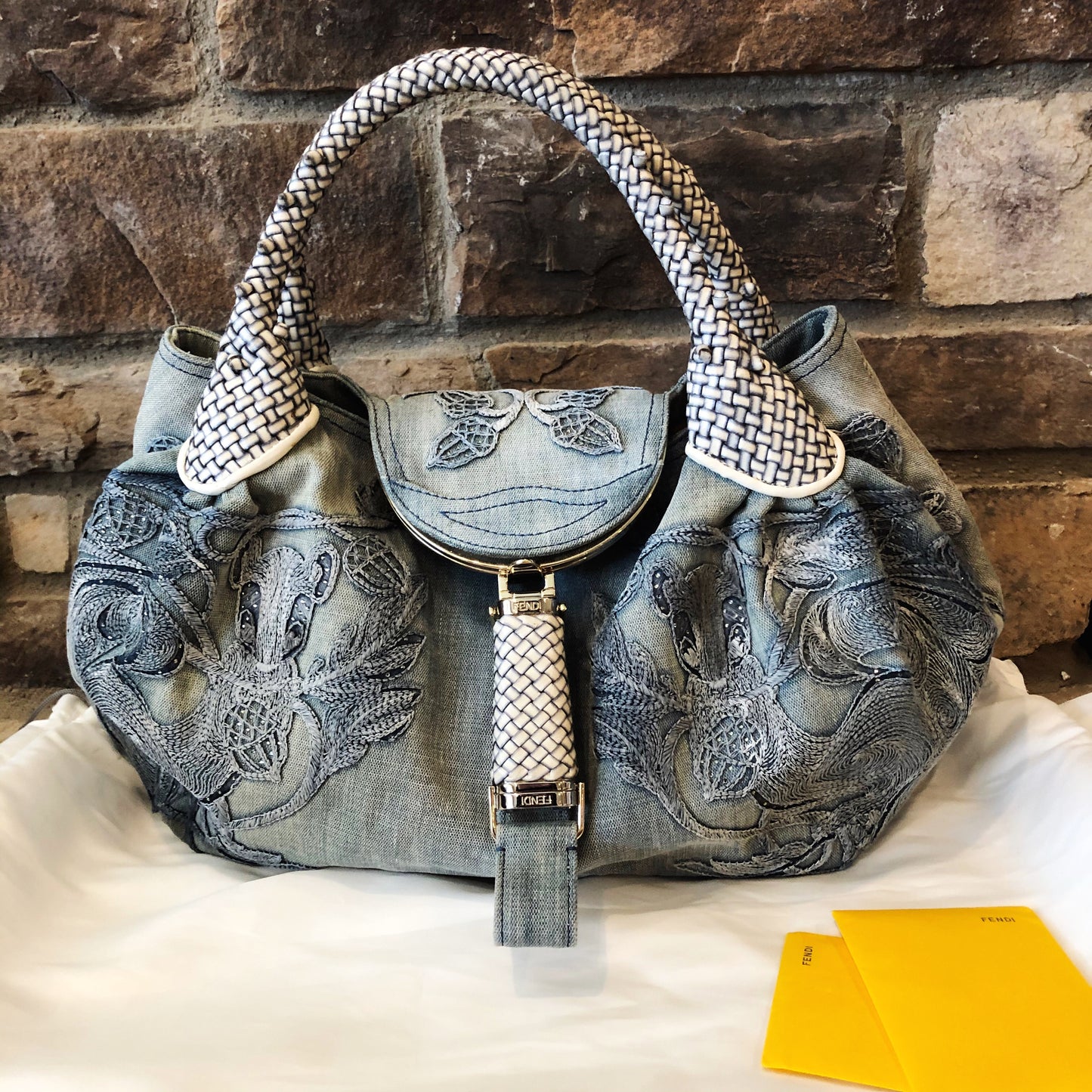 Fendi Limited Edition Denim Squirrel Spy Bag