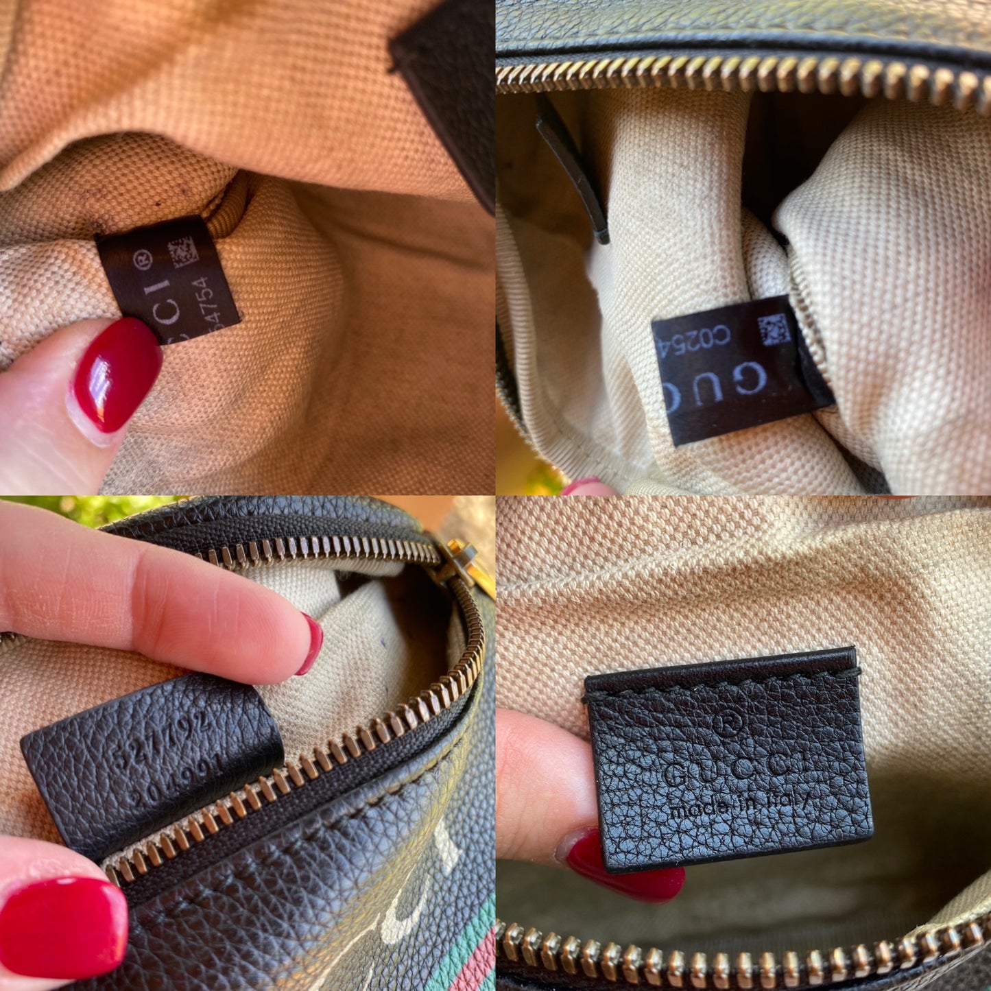 Gucci Grained Calfskin Logo Print Small Belt Bag