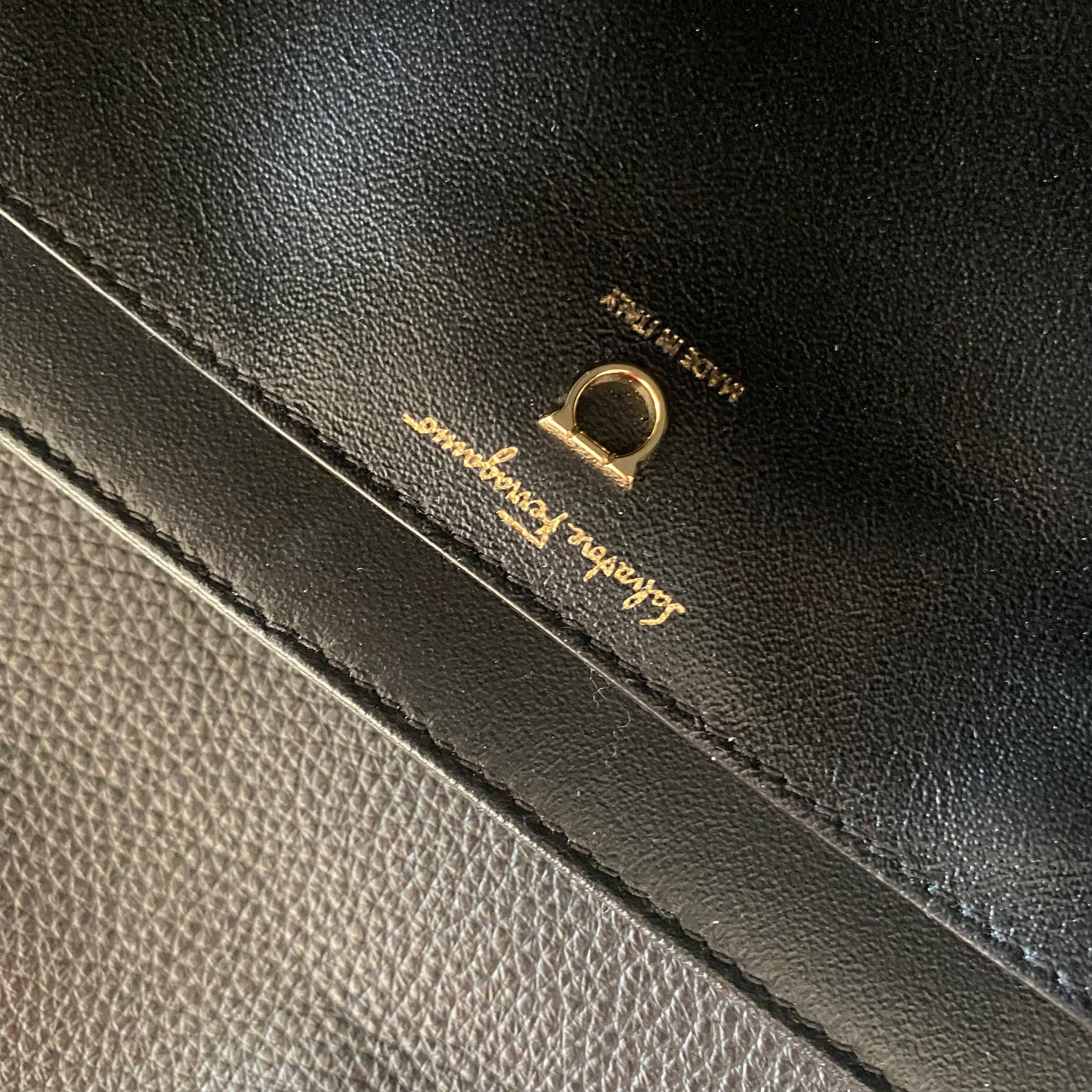 Salvatore Ferragamo Glam Gancio Leather Shoulder Bag