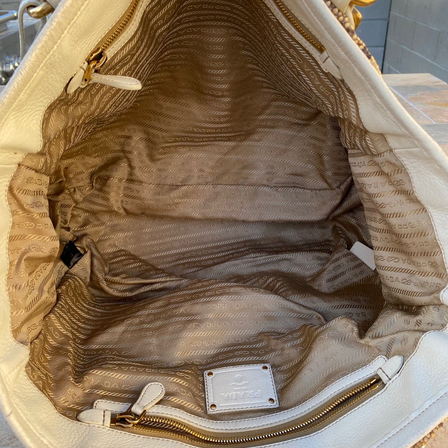 Prada Python Pitone Hobo Tote
