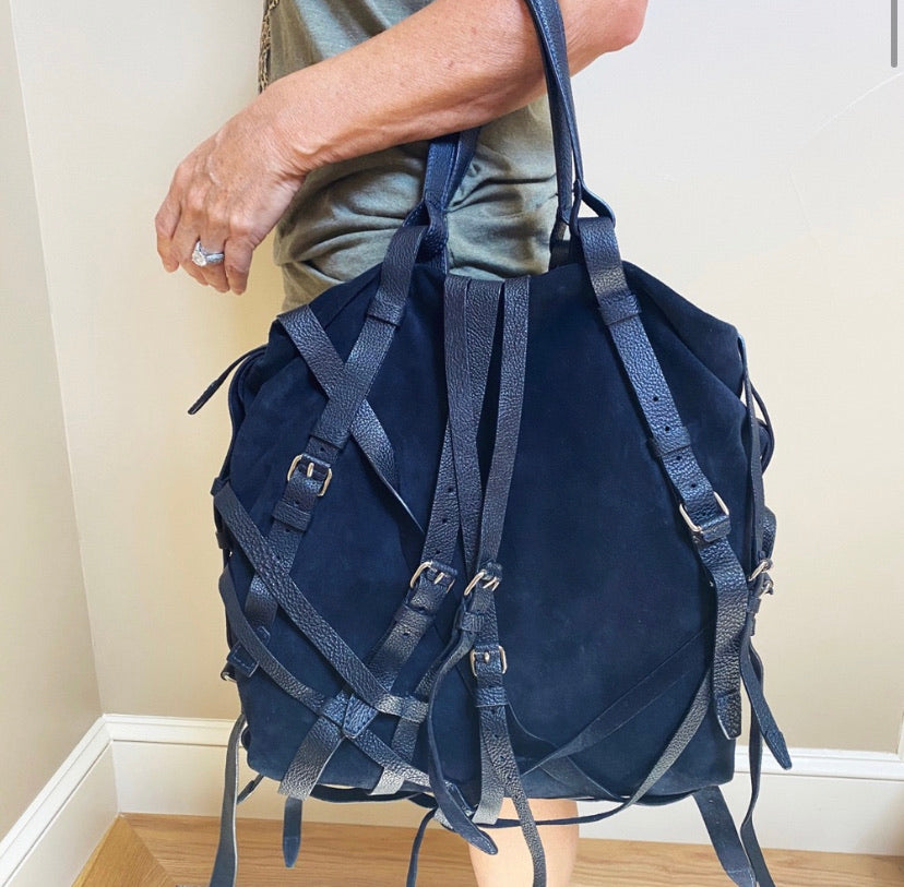 Alexander Wang Kirsten Suede Strappy Shoulder Bag