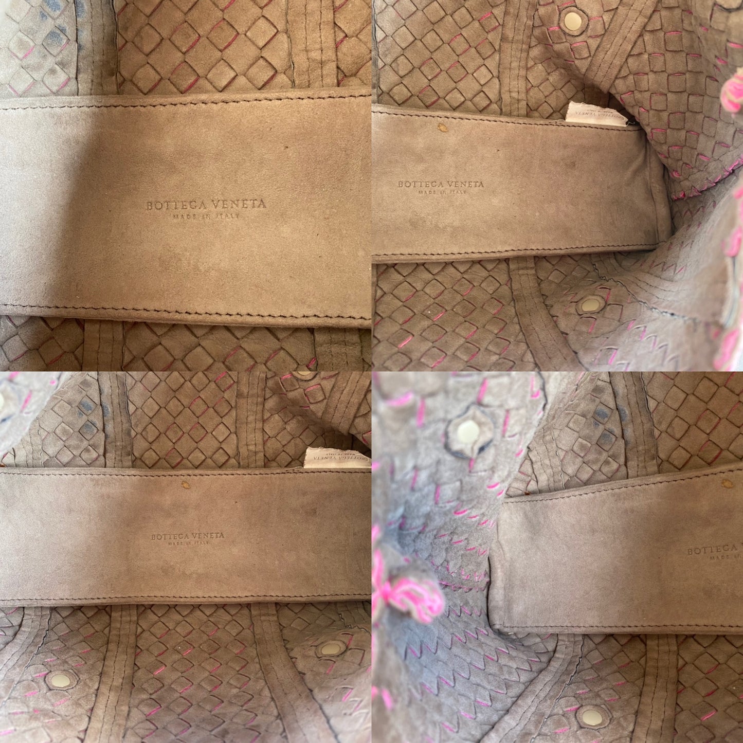Bottega Veneta Intrecciato Vivo Cervo Woven Leather Satchel