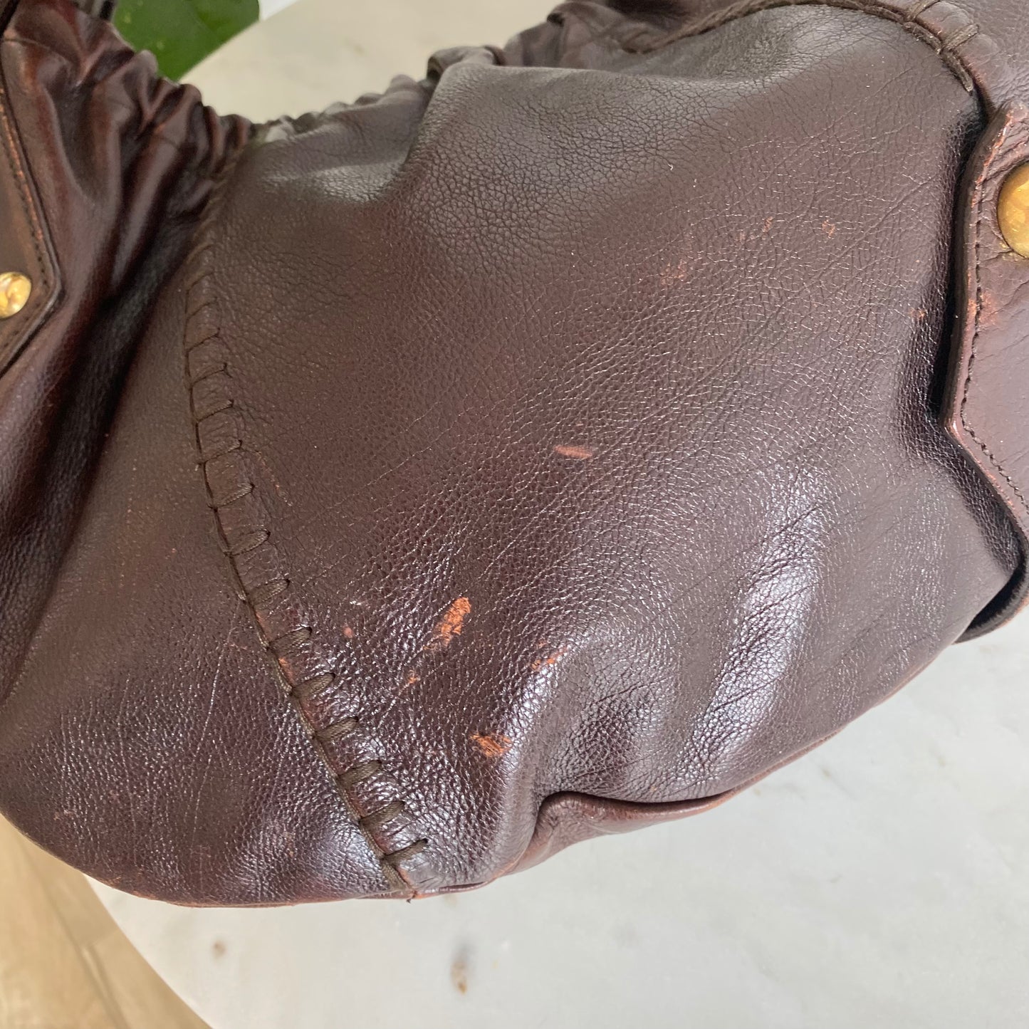 Yves Saint Laurent Vincennes Mombasa Leather Shoulder Bag