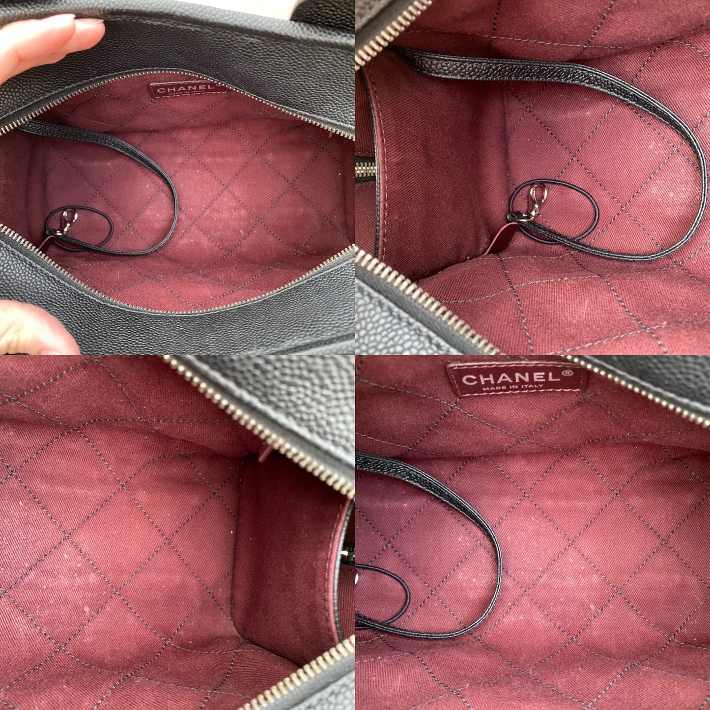 Chanel Small Deauville Caviar Bowling Bag