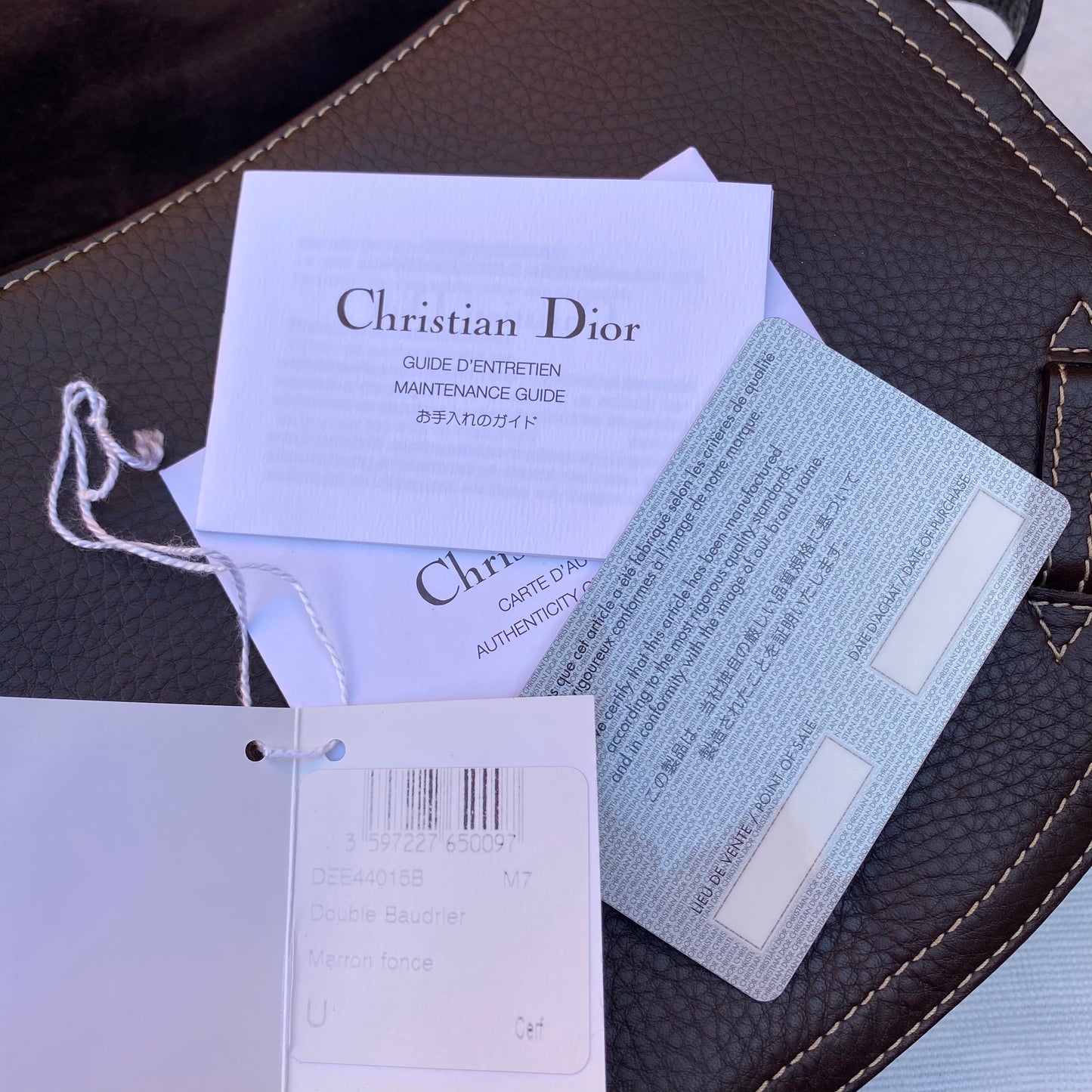 Dior Double Baudrier Vintage Leather Saddle Bag