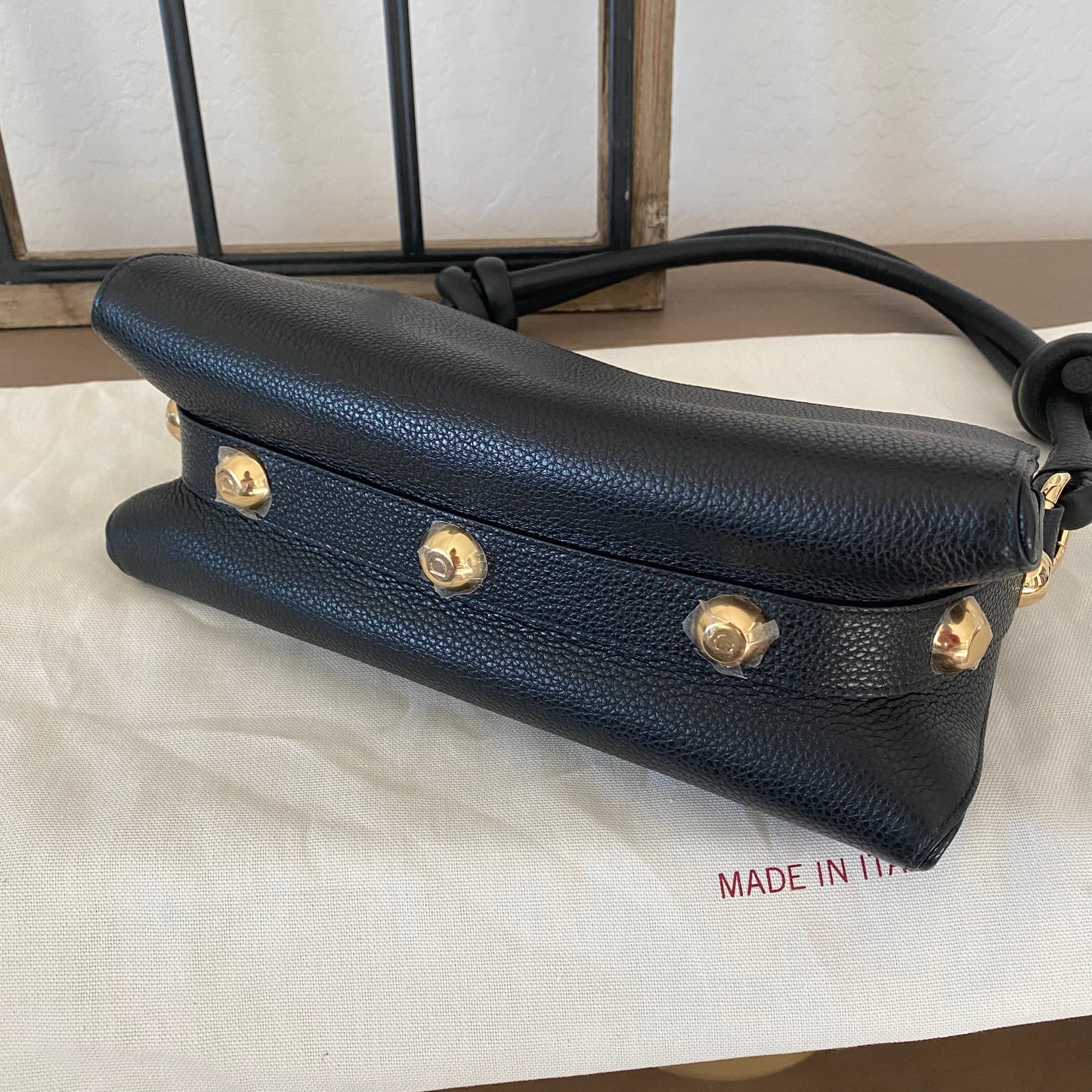 Salvatore Ferragamo Glam Gancio Leather Shoulder Bag