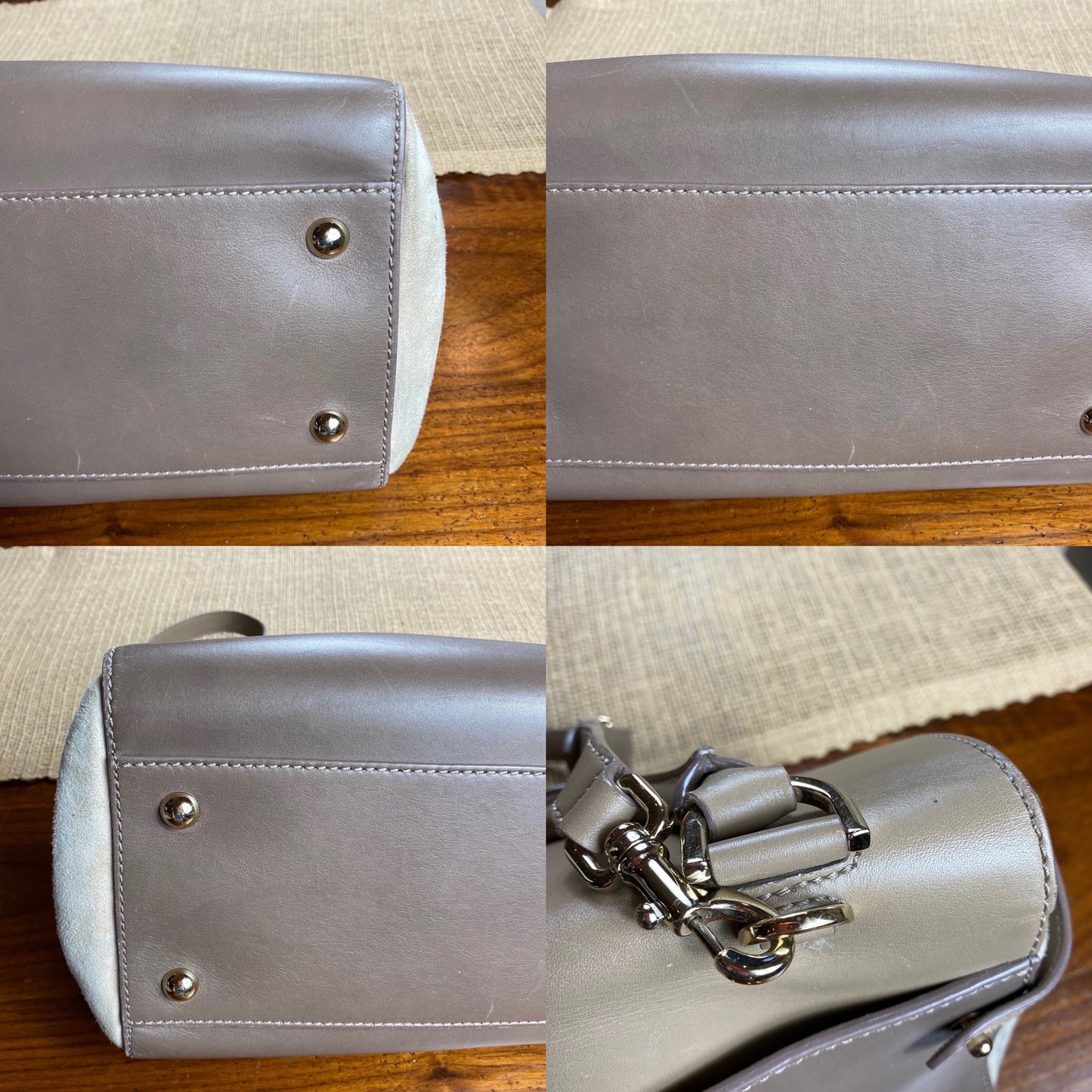 Mulberry Polished Calfskin Suede Primrose Satchel Crossbody