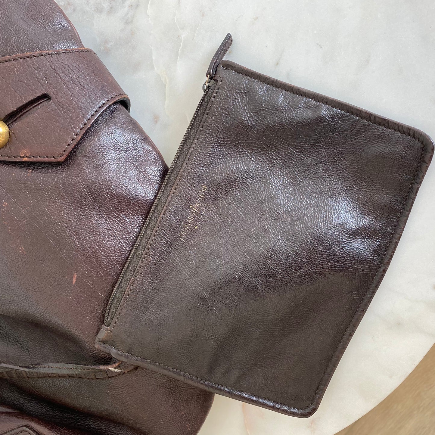 Yves Saint Laurent Vincennes Mombasa Leather Shoulder Bag