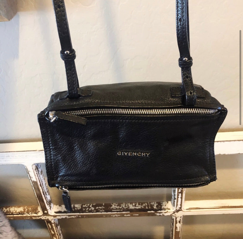 Givenchy Pebbled Leather Pandora Mini Crossbody