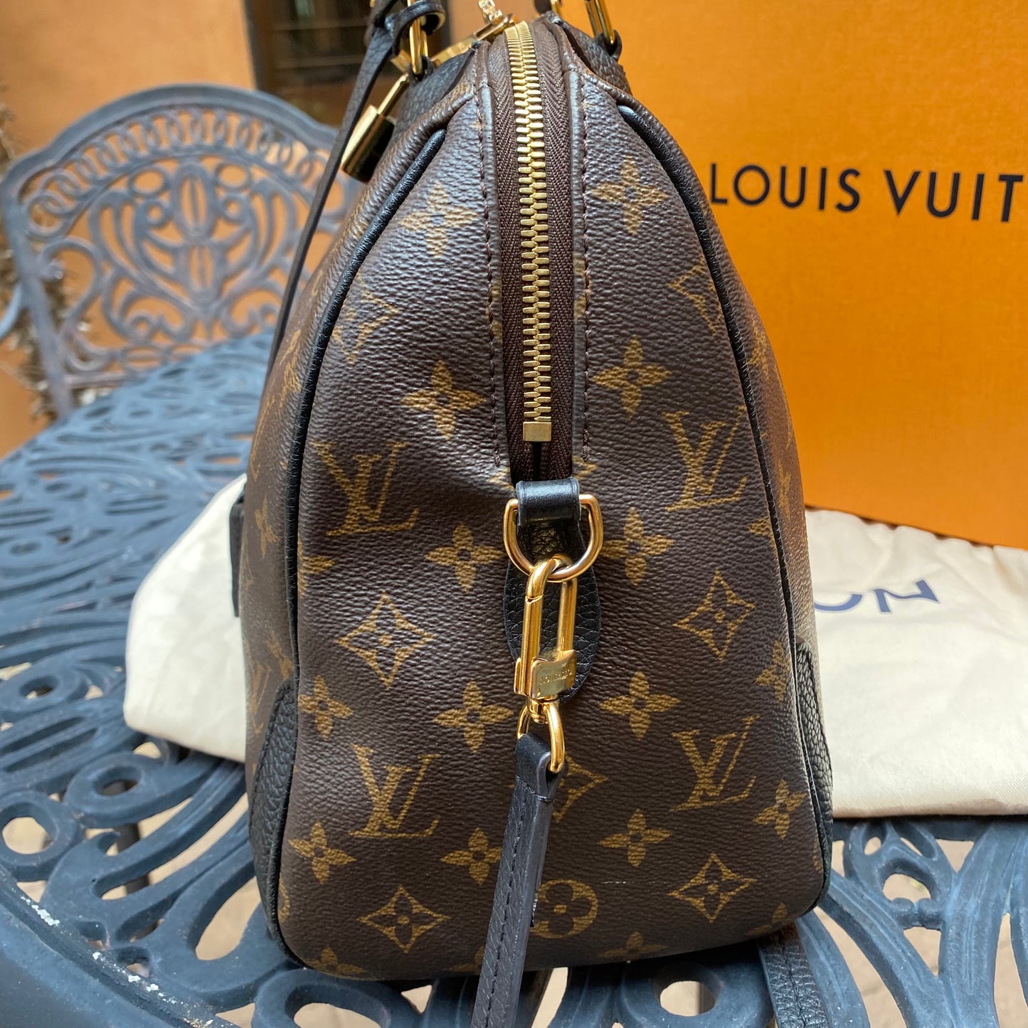 Louis Vuitton Leather & Monogram Canvas Retiro NM