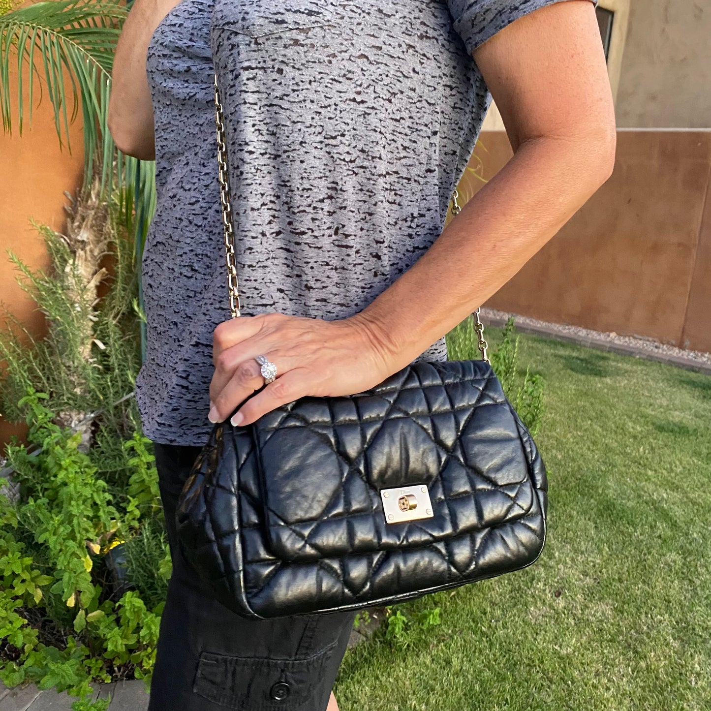 Dior Milly La Foret Quilted Leather Shoulder Bag