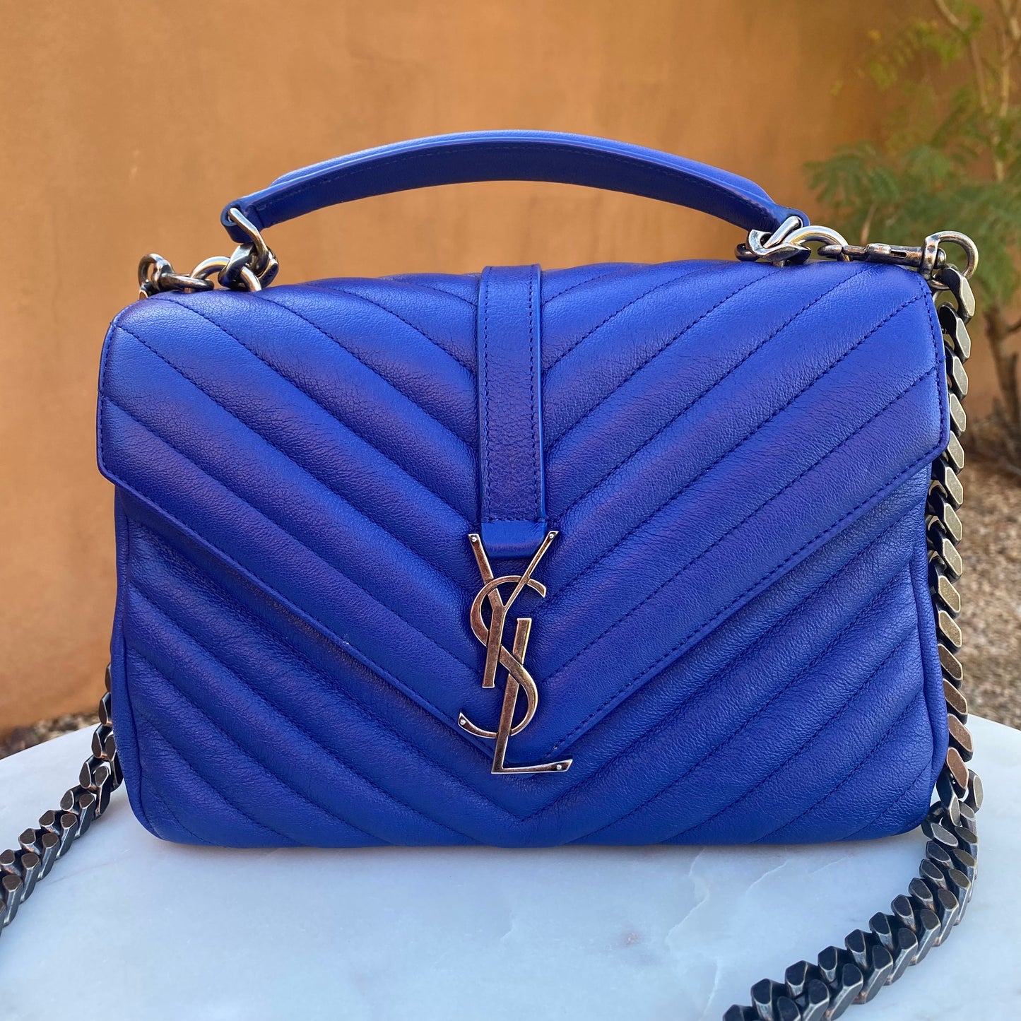 Saint Laurent YSL Medium Matelasse College Bag