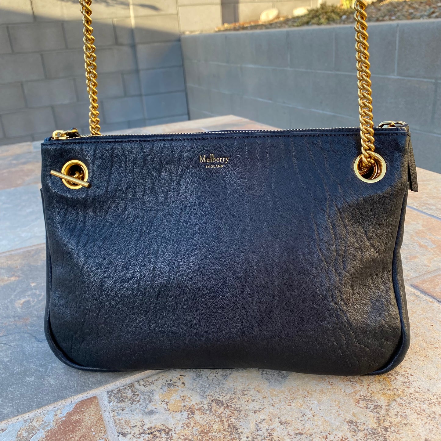 Mulberry Winsley Pebbled Lambskin Leather Shoulder Bag