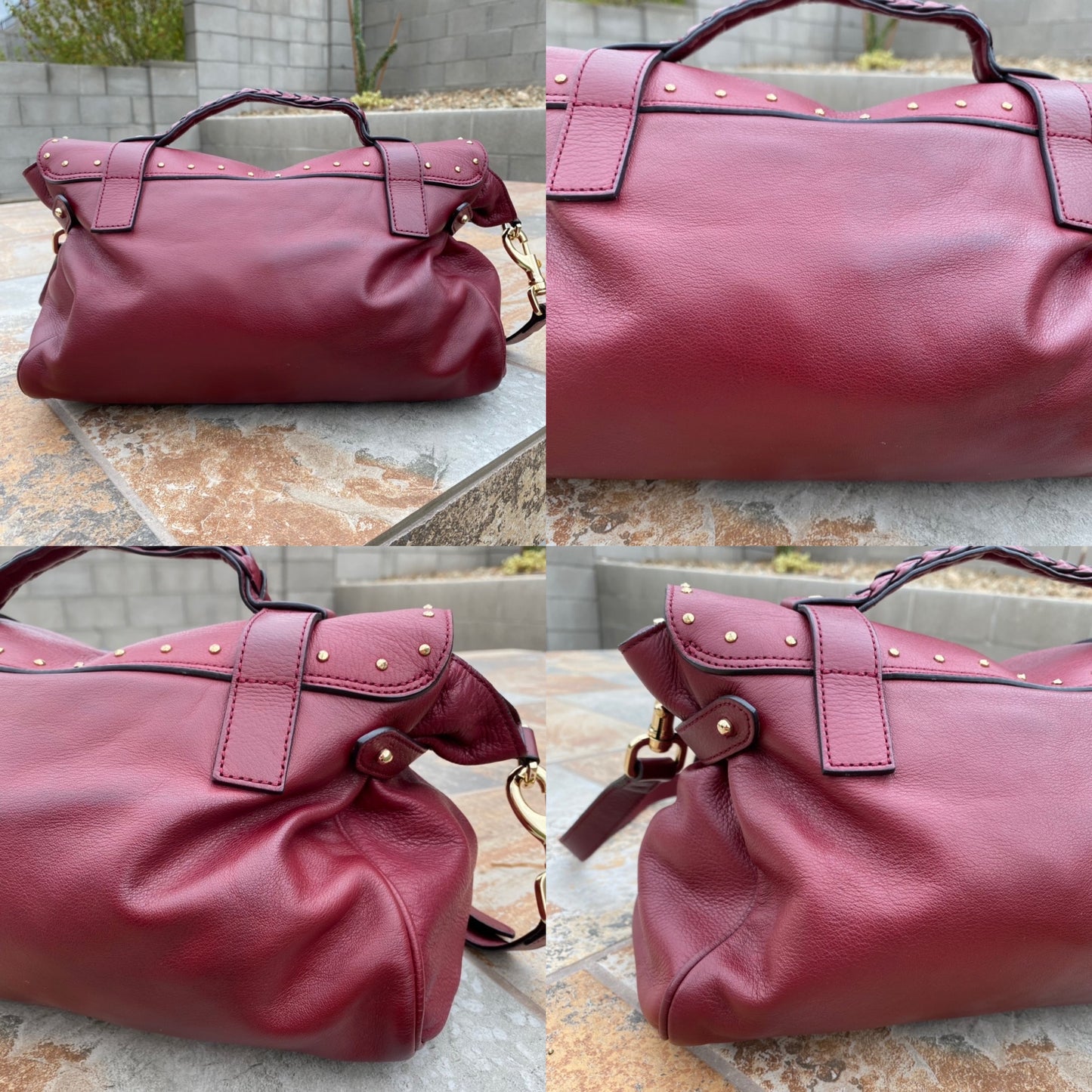 Mulberry Alexa Studded Leather Hobo Bag