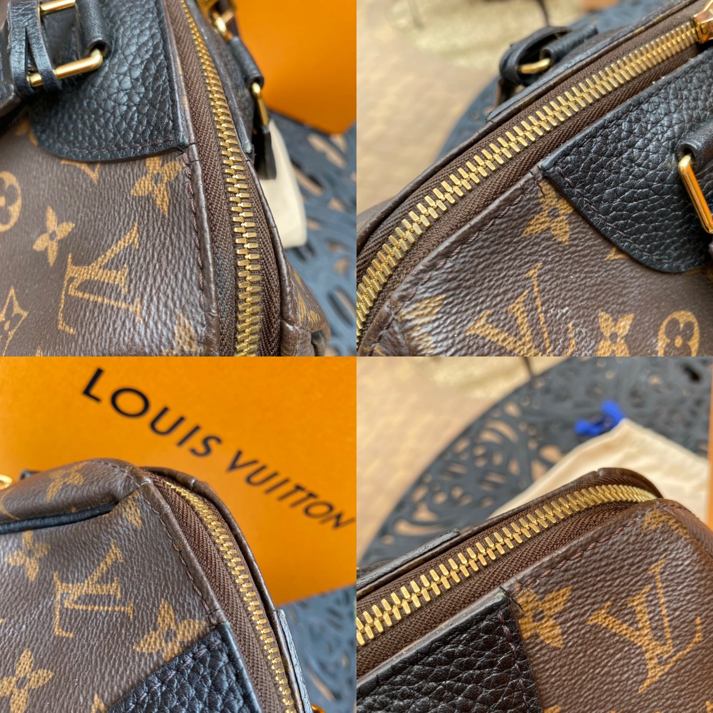 Louis Vuitton Leather & Monogram Canvas Retiro NM