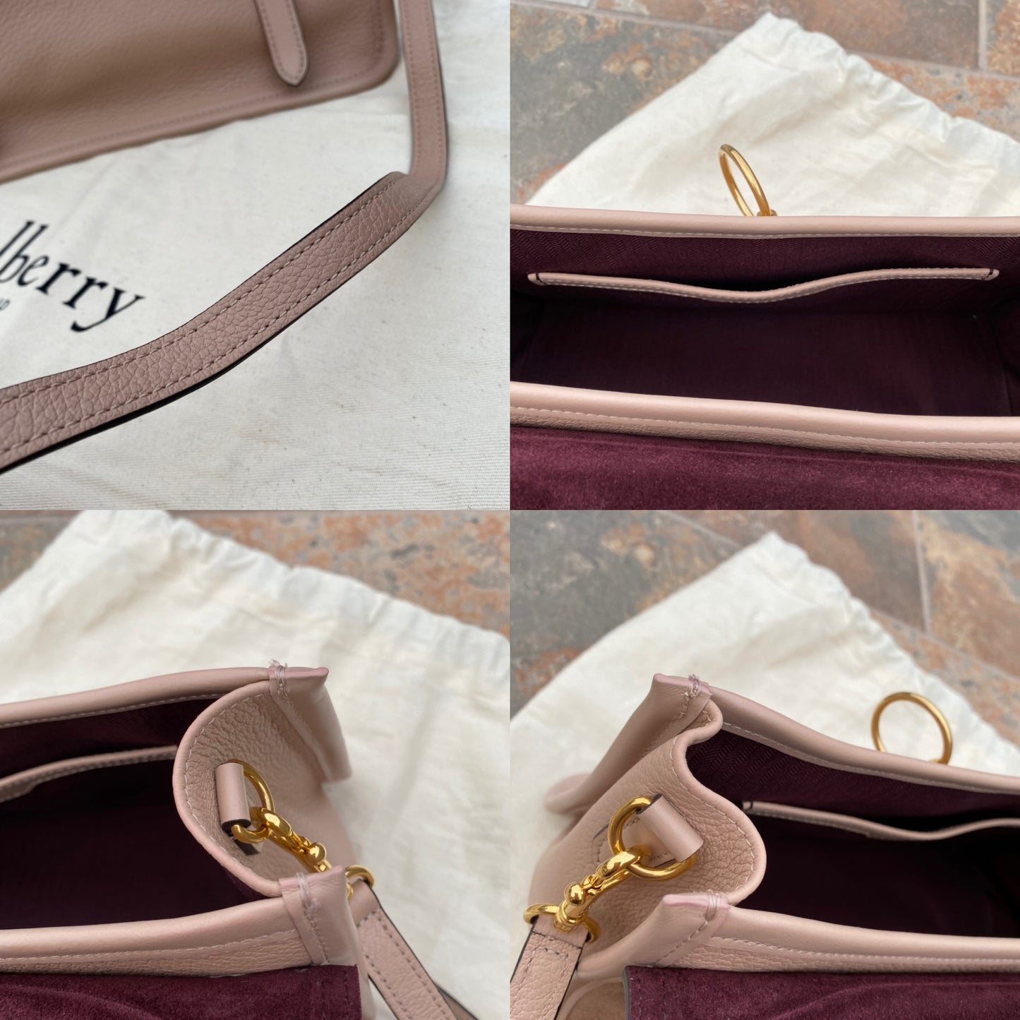 Mulberry Gracy Rosewater Leather Satchel Bag