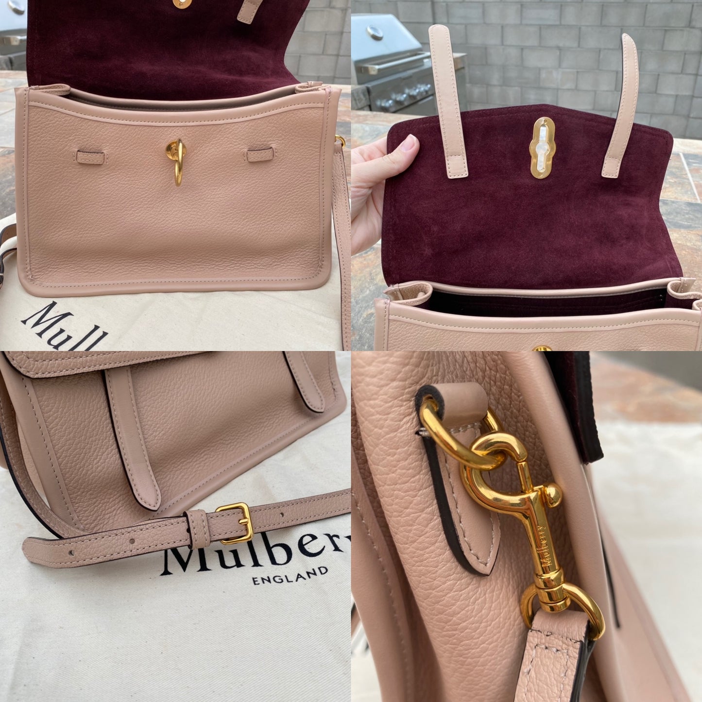 Mulberry Gracy Rosewater Leather Satchel Bag