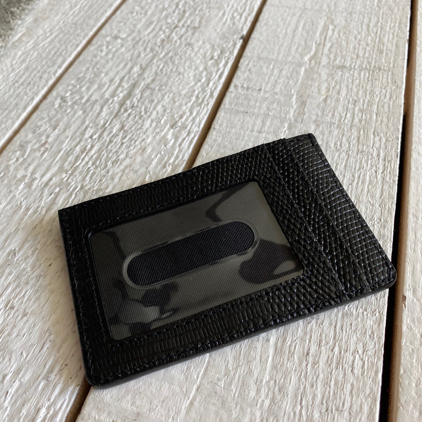 Ralph Lauren Embossed Leather Card Holder ID Wallet