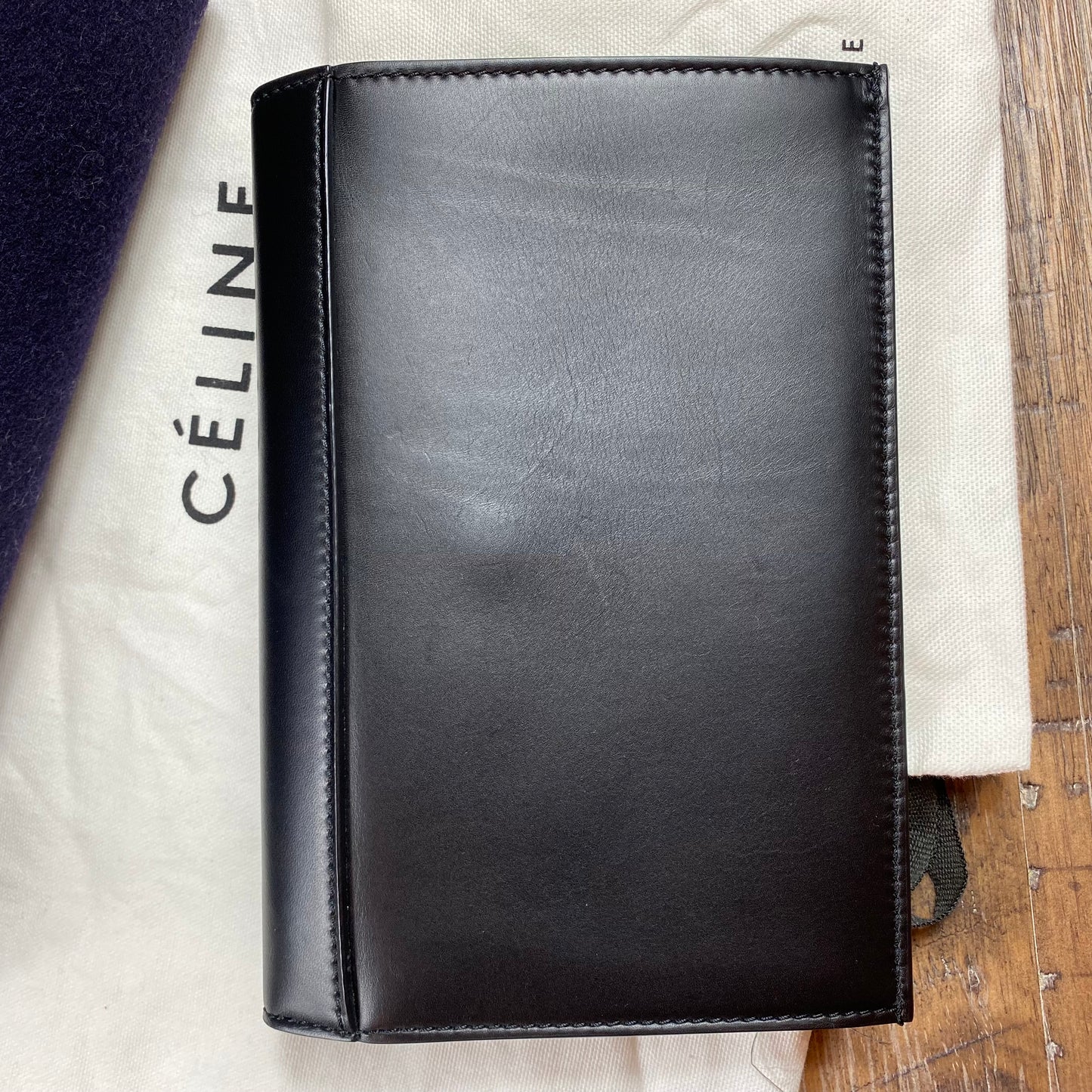 Celine Tie Tote Felt Wool Leather Large Bag