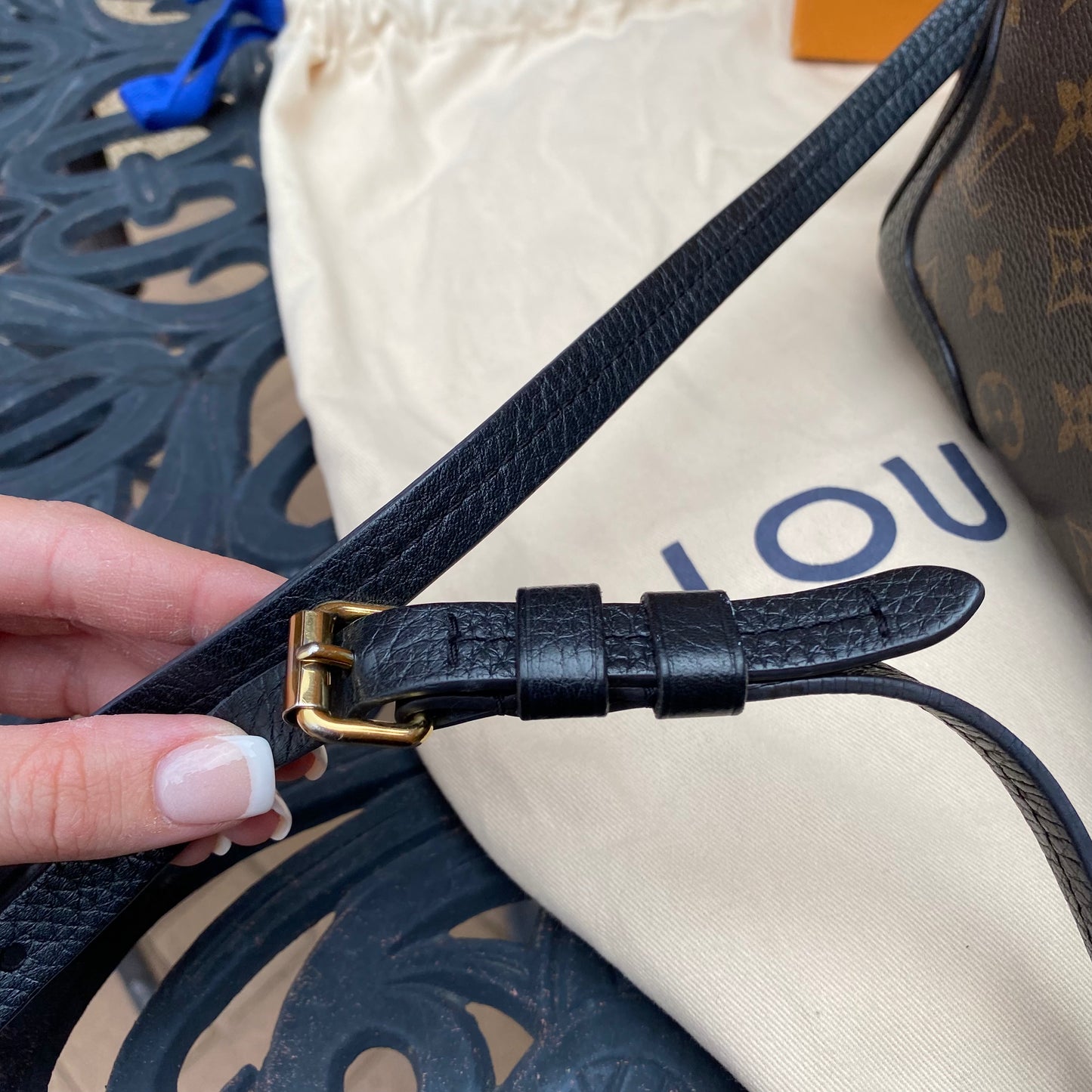Louis Vuitton Leather & Monogram Canvas Retiro NM
