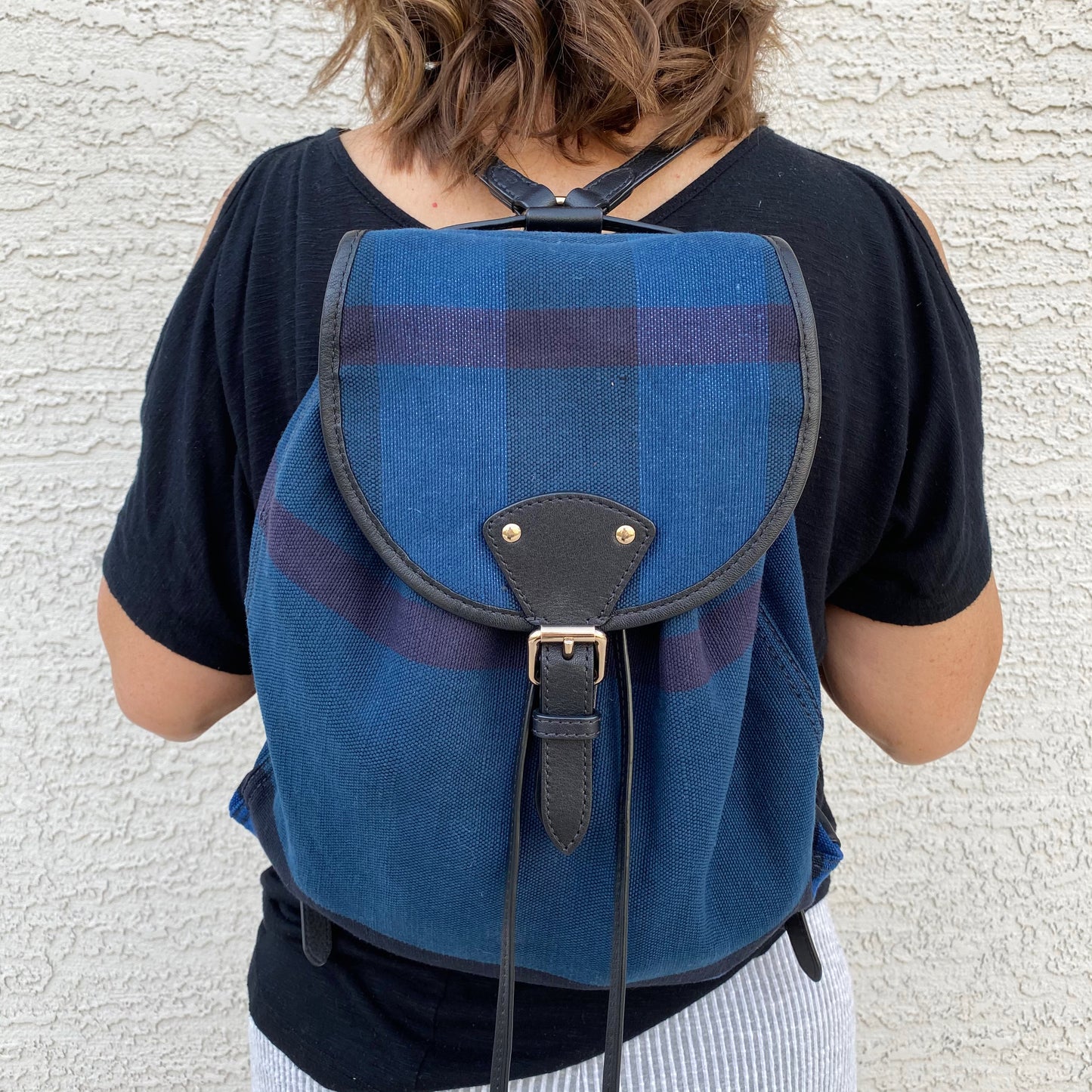 Burberry Medium Chiltern Canvas Check Backpack