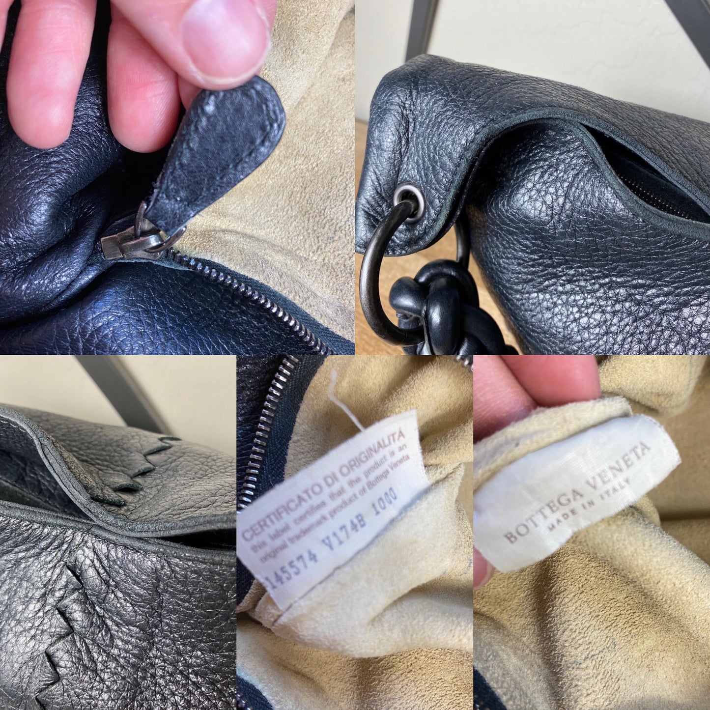 Bottega Veneta Cervo Deerskin Braided Shoulder Bag