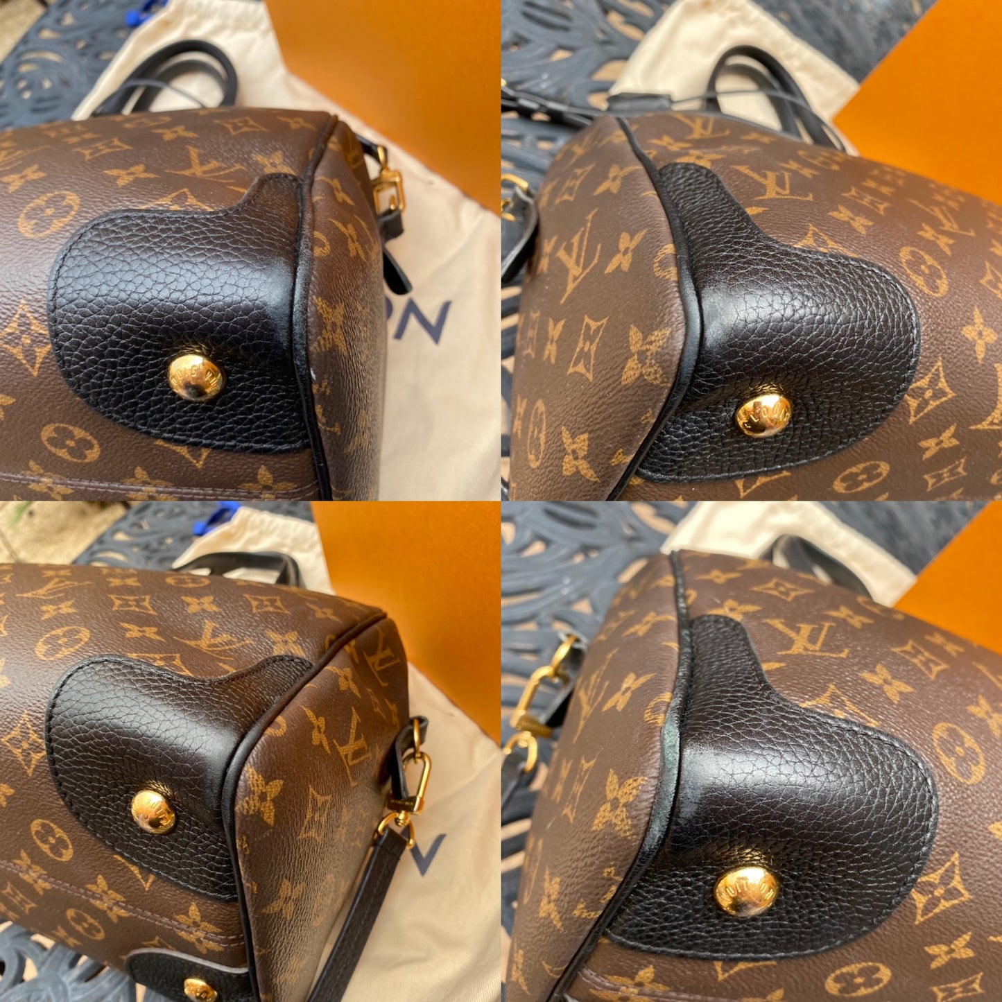 Louis Vuitton Leather & Monogram Canvas Retiro NM