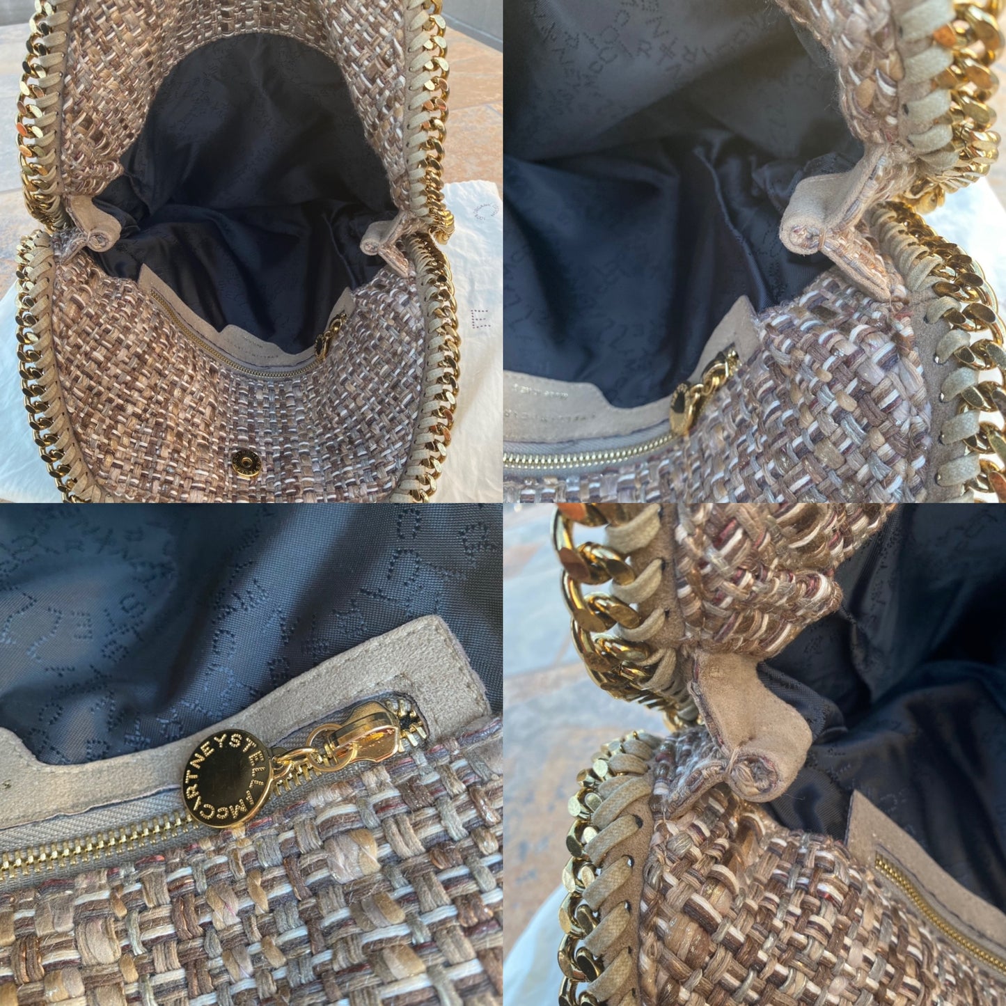 Stella McCartney Falabella Tweed Hobo Shoulder Bag