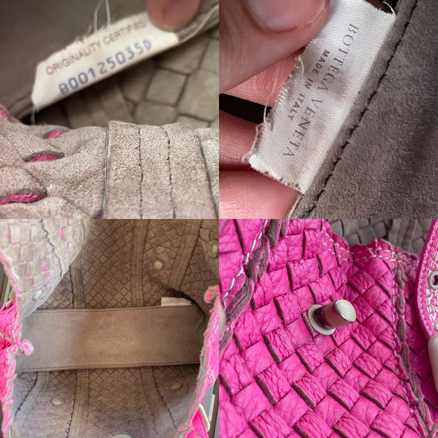 Bottega Veneta Intrecciato Vivo Cervo Woven Leather Satchel