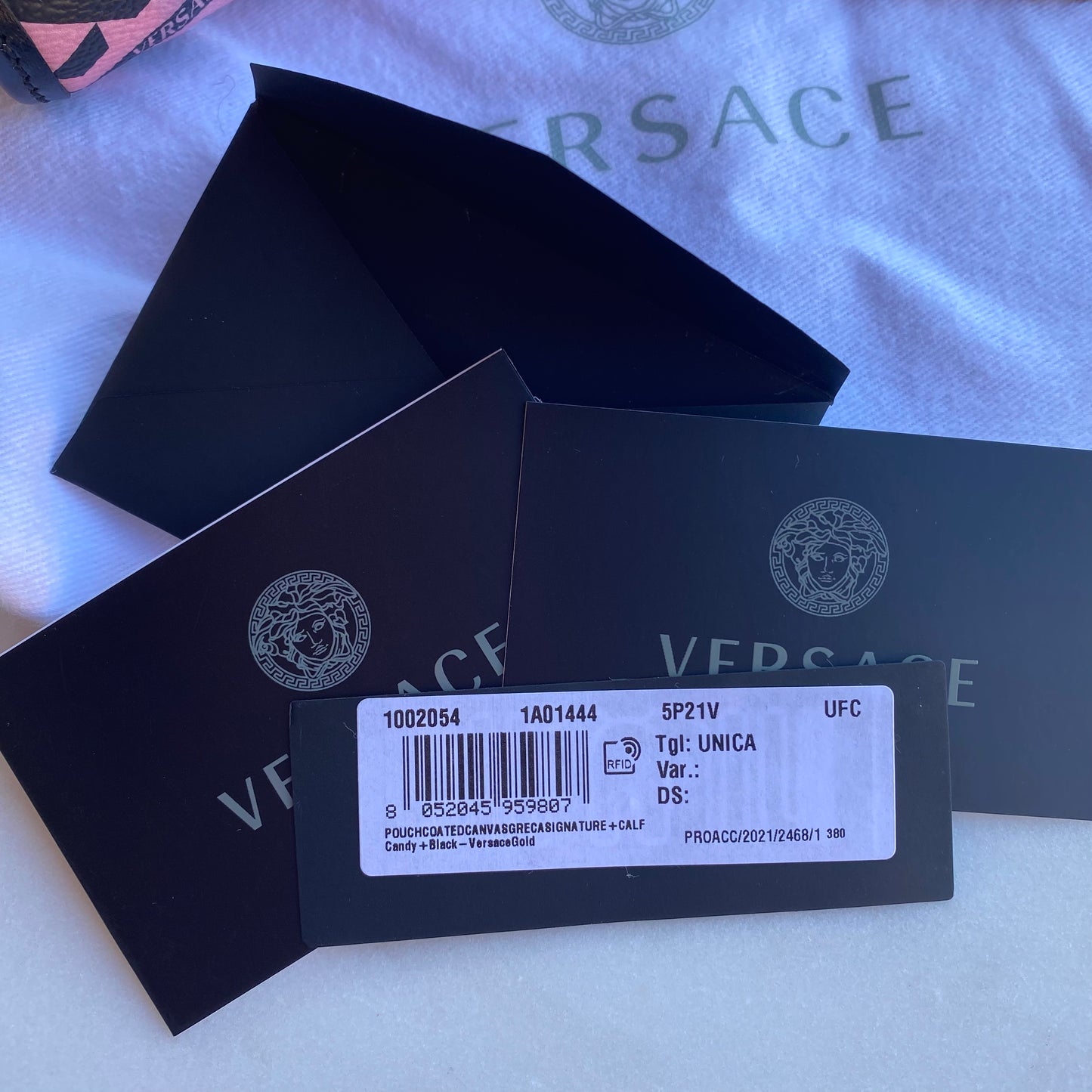 Versace La Greca Signature Chain Pouch