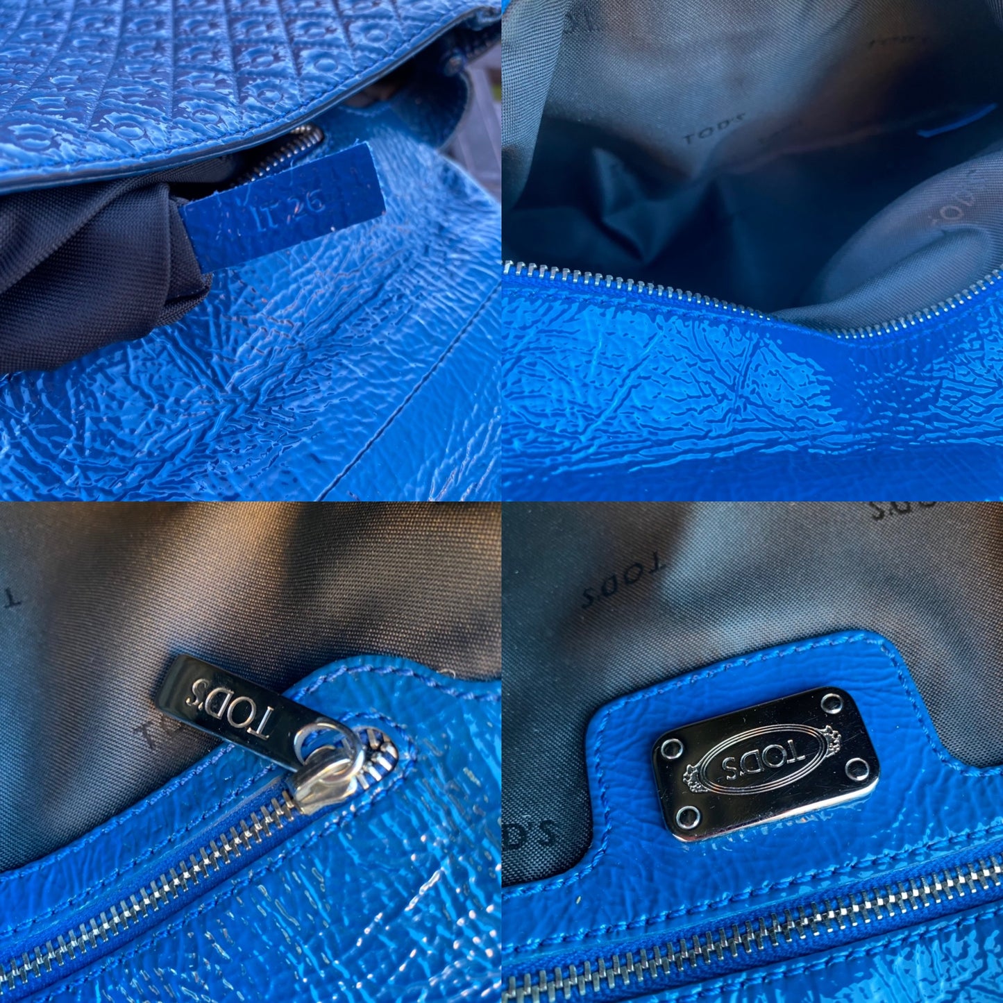 Tod's Signature Embossed Leather Flap Shoulder Bag