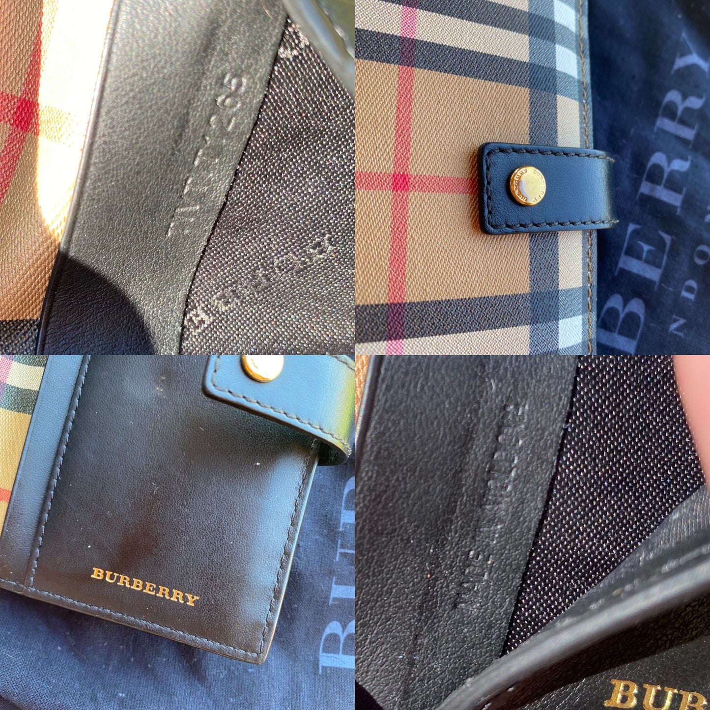 Burberry Vintage Check Canvas Flap Wallet