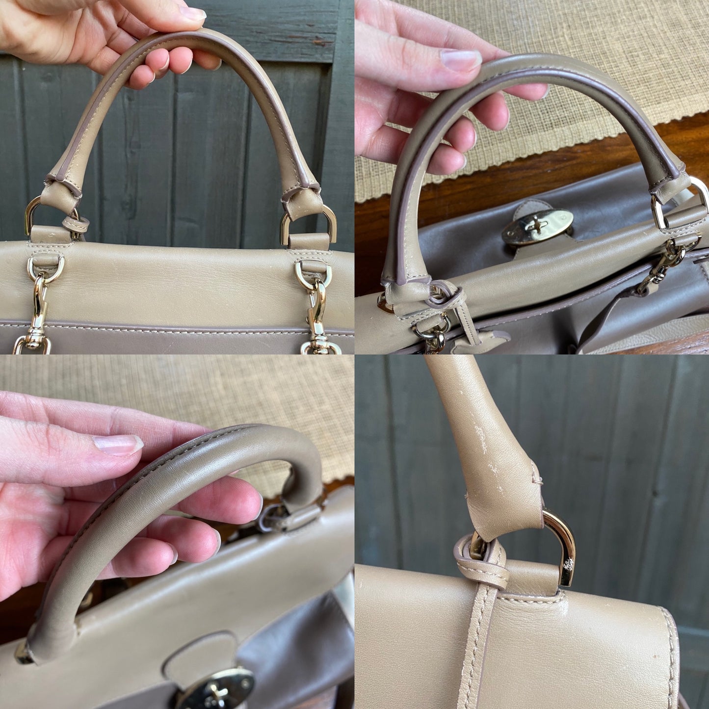 Mulberry Polished Calfskin Suede Primrose Satchel Crossbody