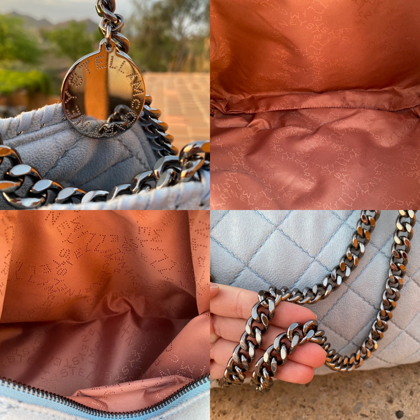 Stella McCartney Quilted Vegan Suede Falabella Shoulder Bag