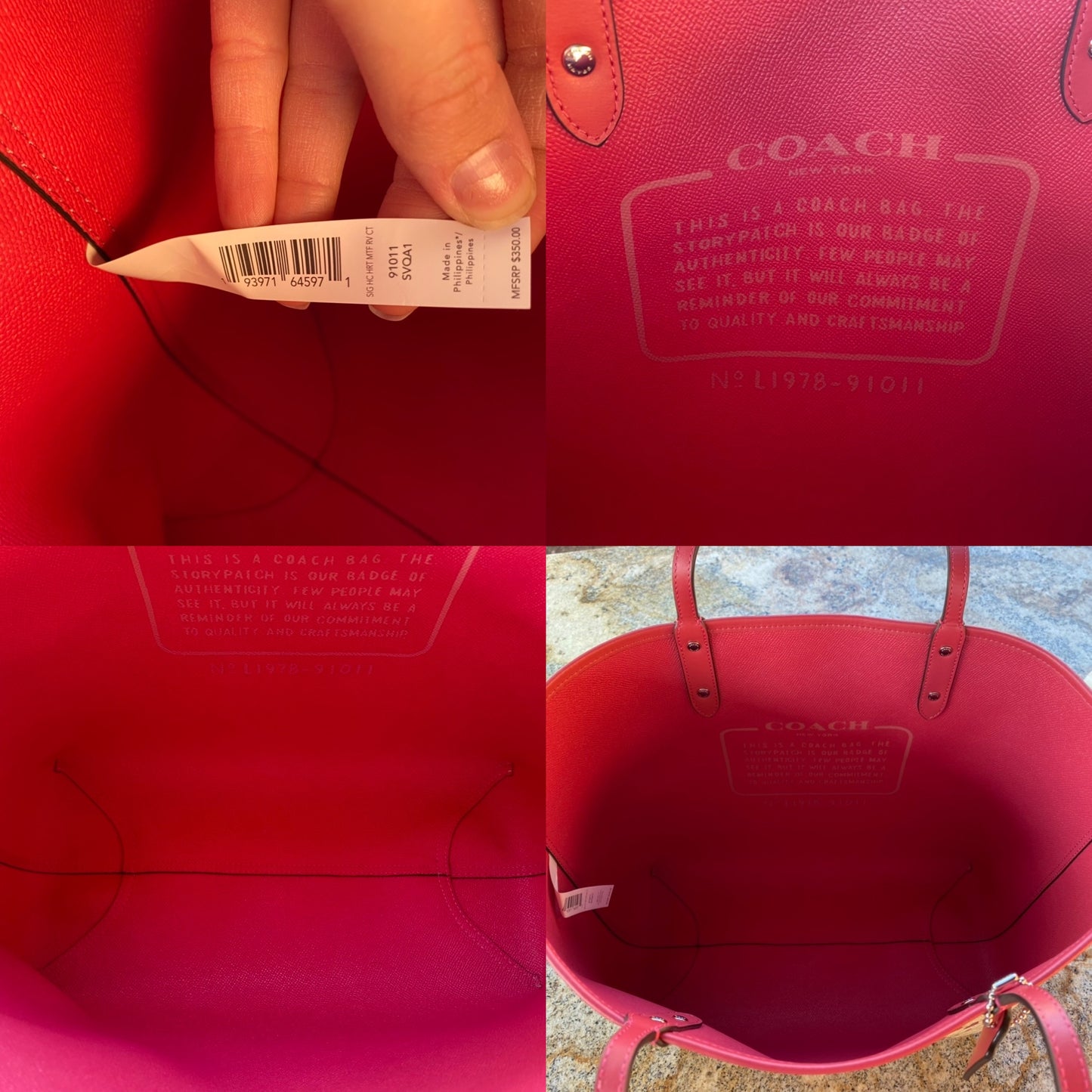 Coach Monogram Reversible City Tote