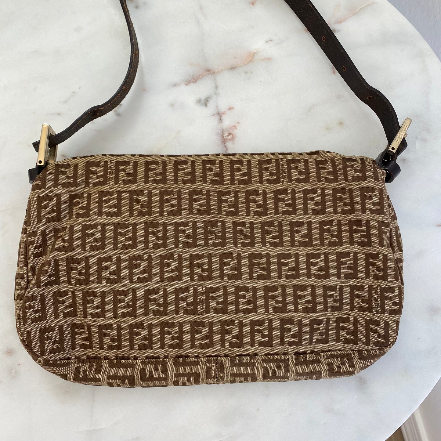 Fendi Vintage Zucchino Baguette Shoulder Bag