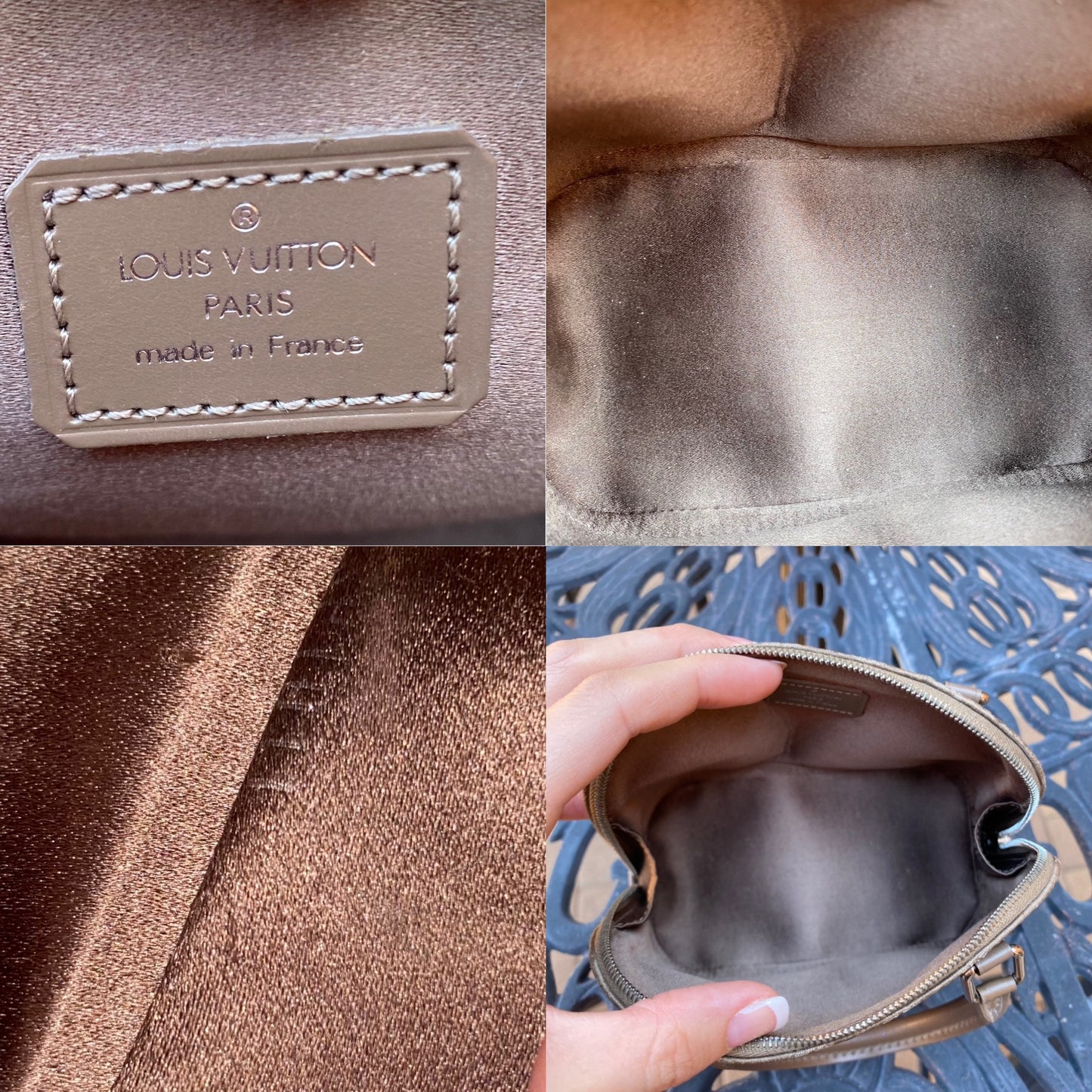 Louis Vuitton Little Alma Satin Nano Satchel