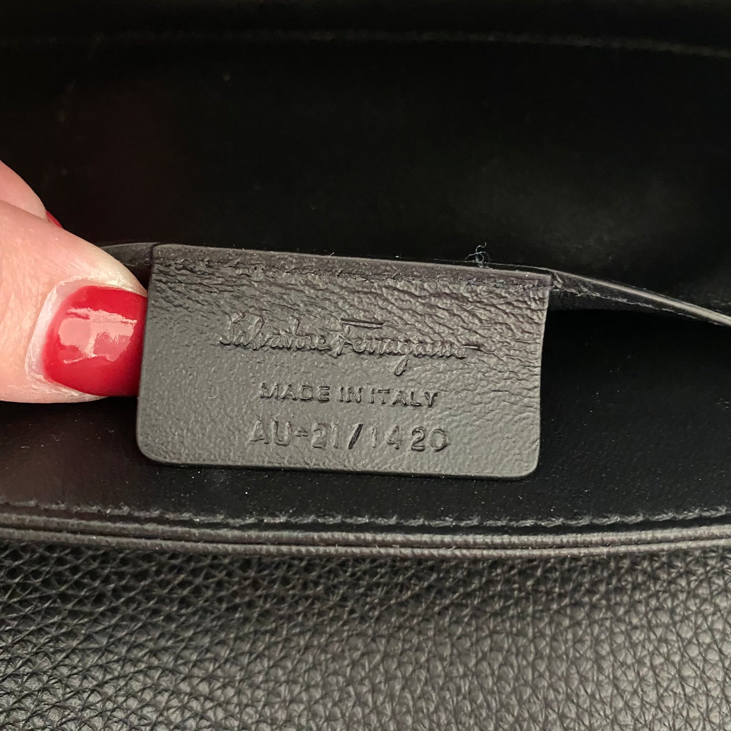 Salvatore Ferragamo Glam Gancio Leather Shoulder Bag