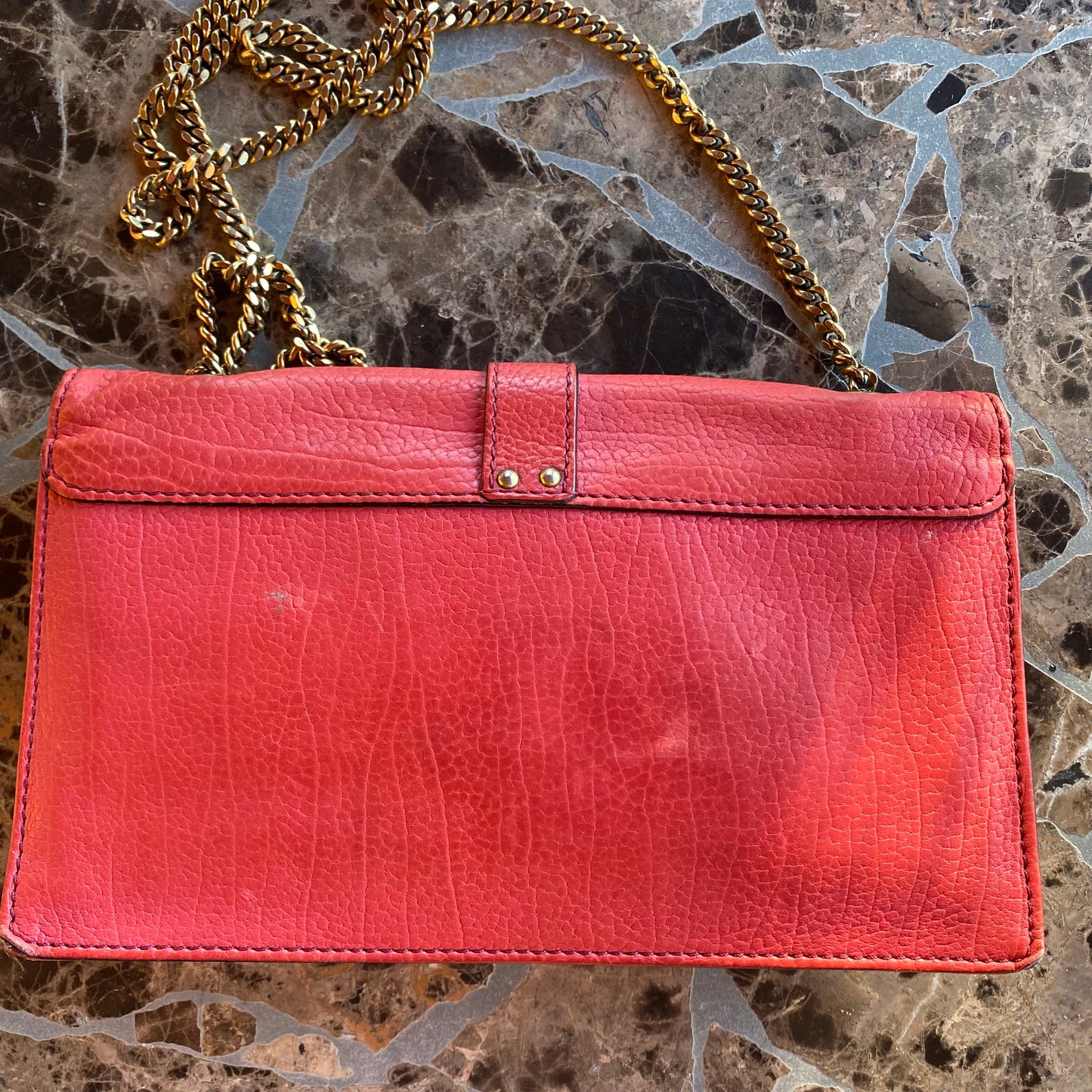 Chloé Aurore Leather Wallet On Chain Crossbody