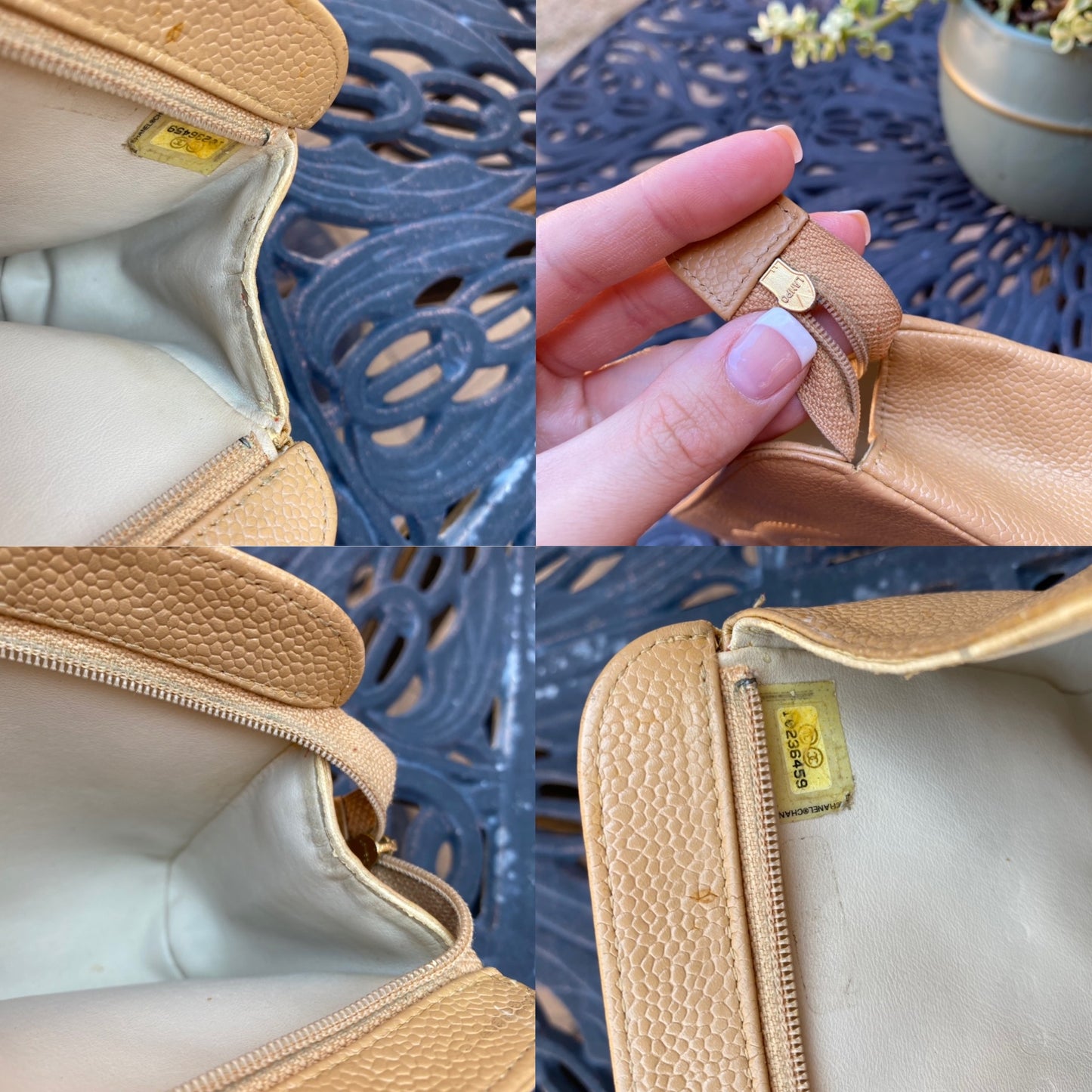 Chanel Caviar Leather Timeless CC Cosmetic Pouch