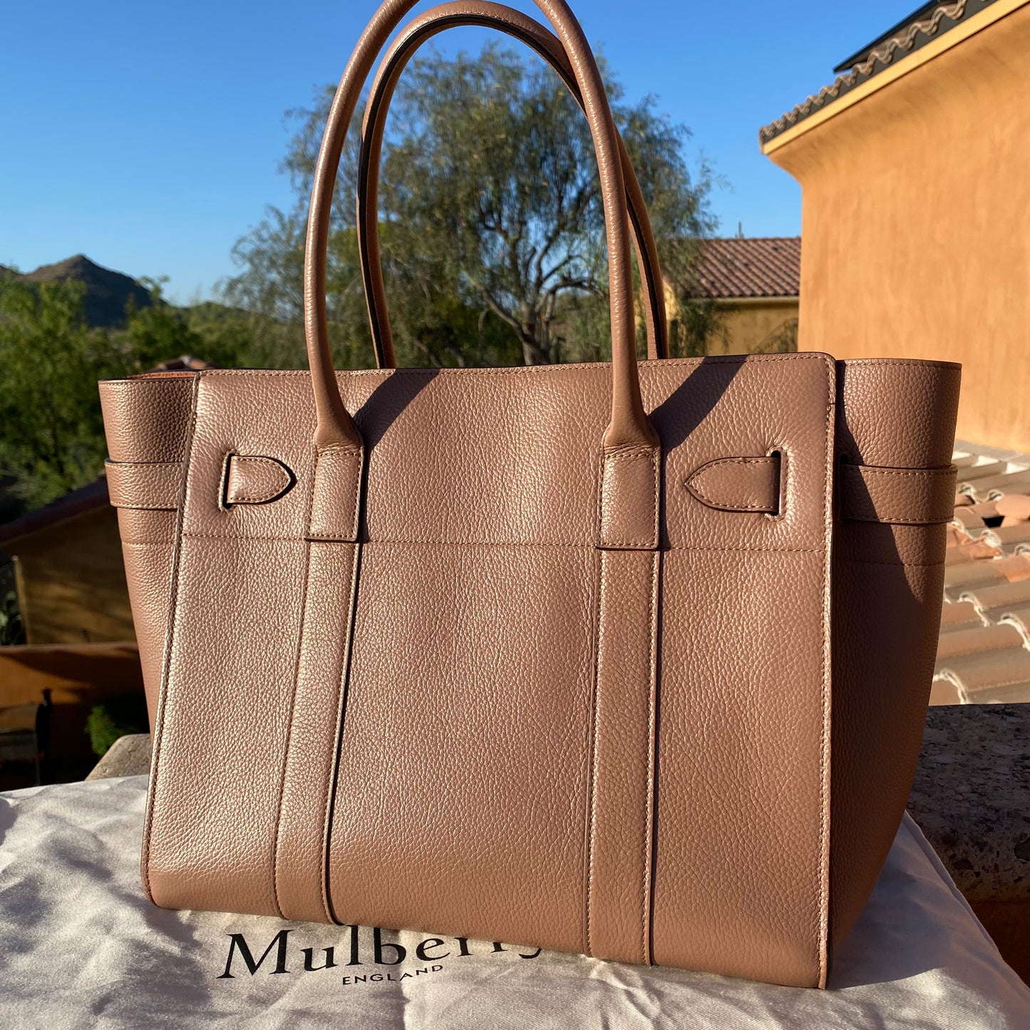 Mulberry Classic Grain Small Bayswater Zip Tote